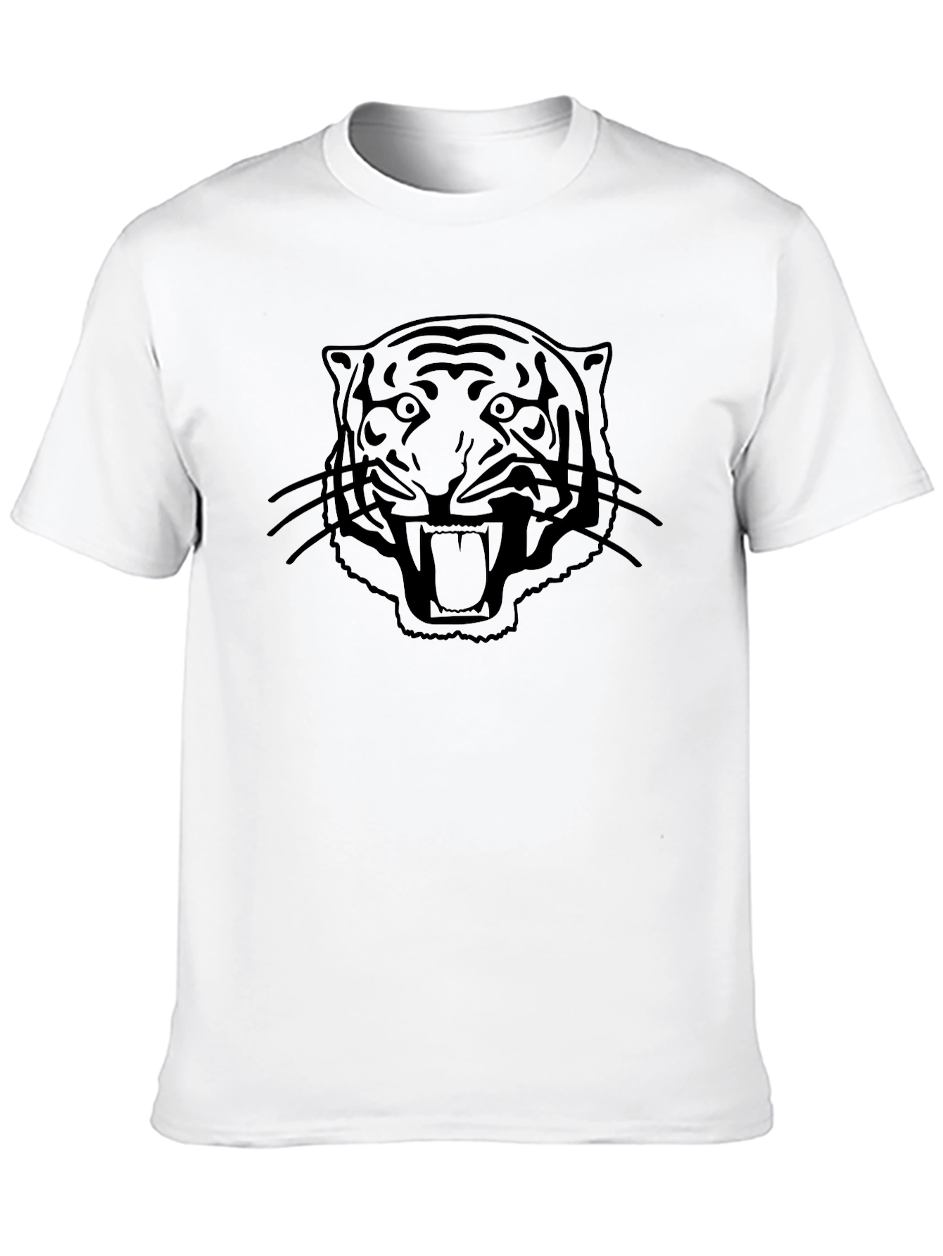 Bold Tiger Graphic Tee - Black
