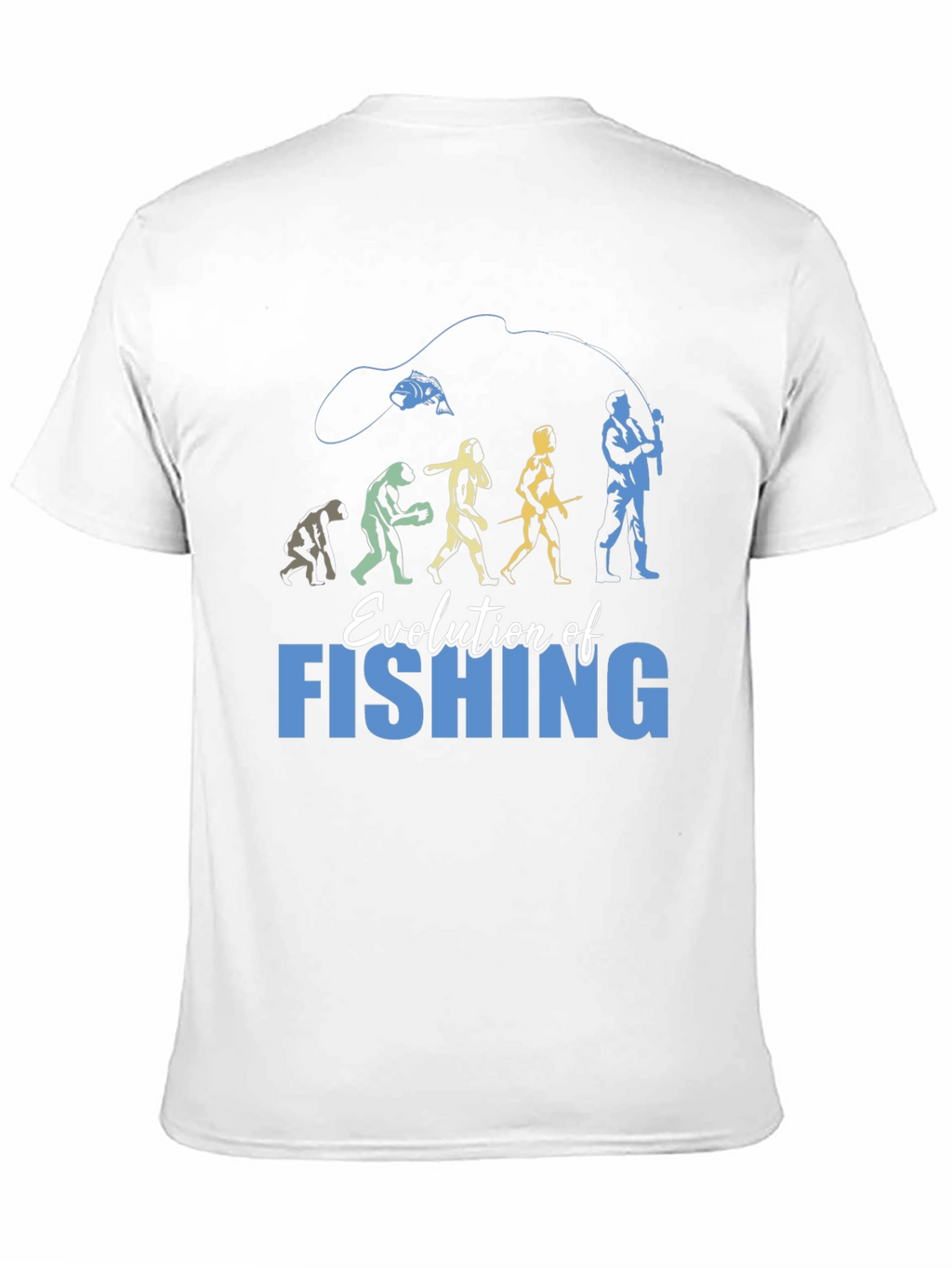 Evolution of Fishing Graphic T-Shirt