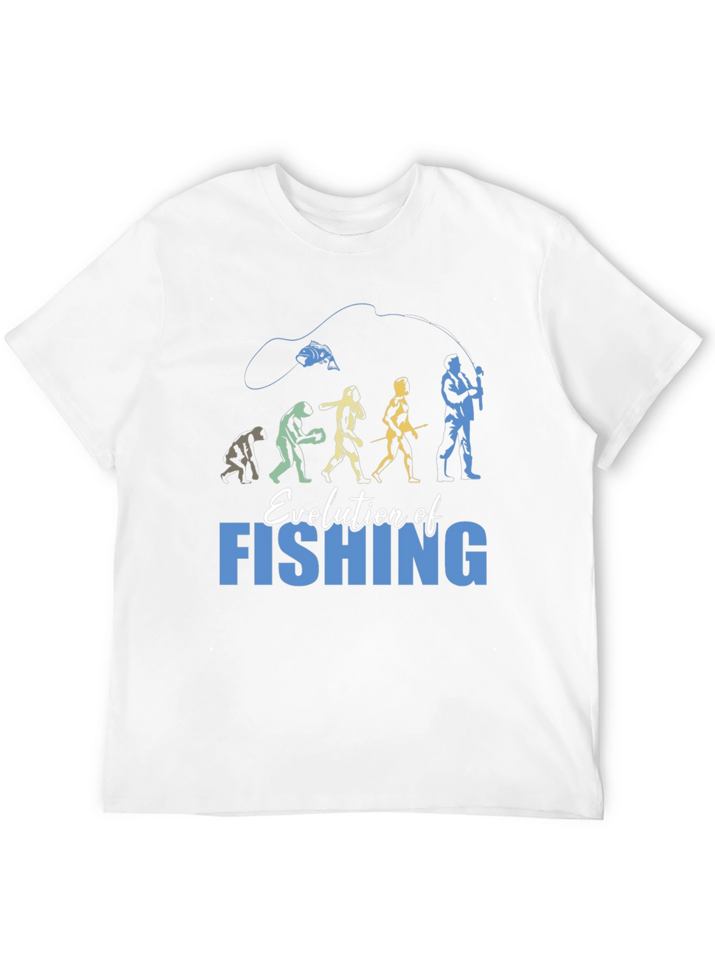 Evolution of Fishing Graphic T-Shirt
