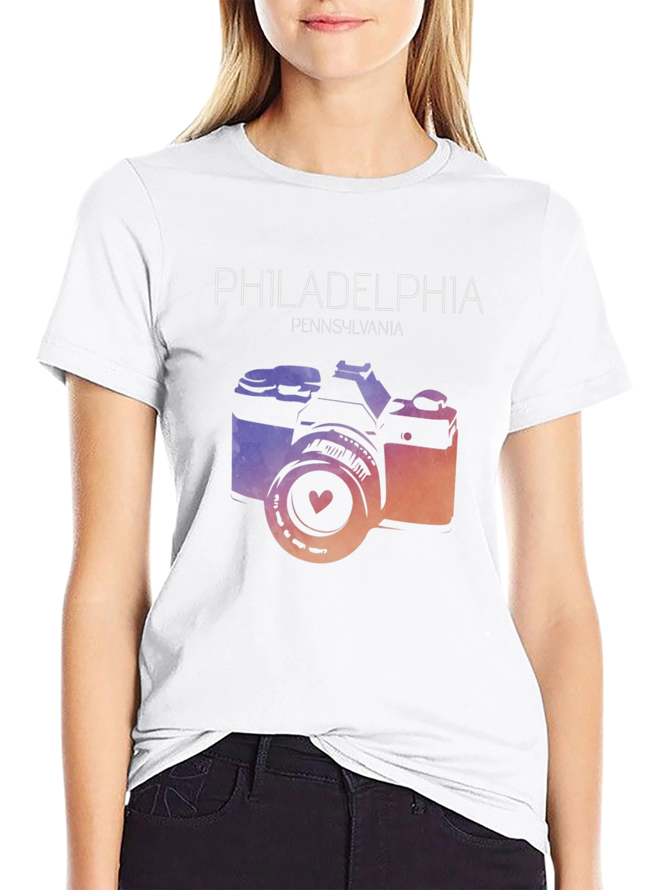 Philadelphia Camera Graphic Tee - Pennsylvania Souvenir Shirt
