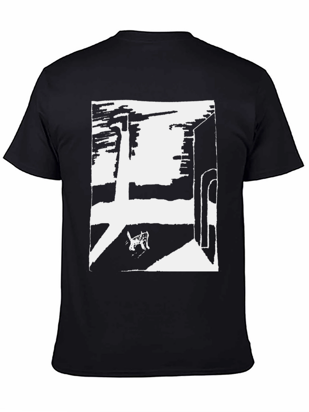 Abstract Graphic Tee - Black