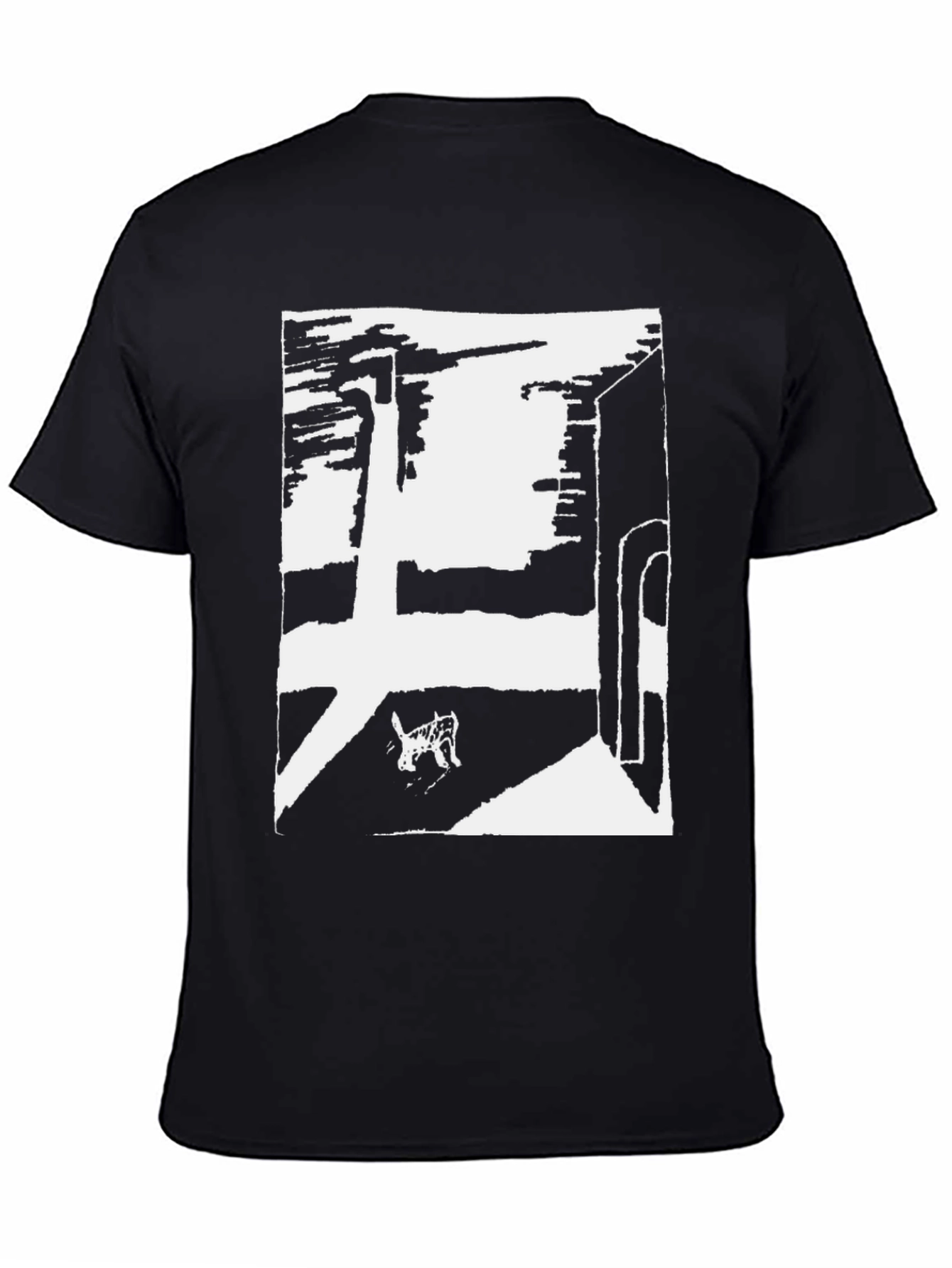 Abstract Graphic Tee - Black