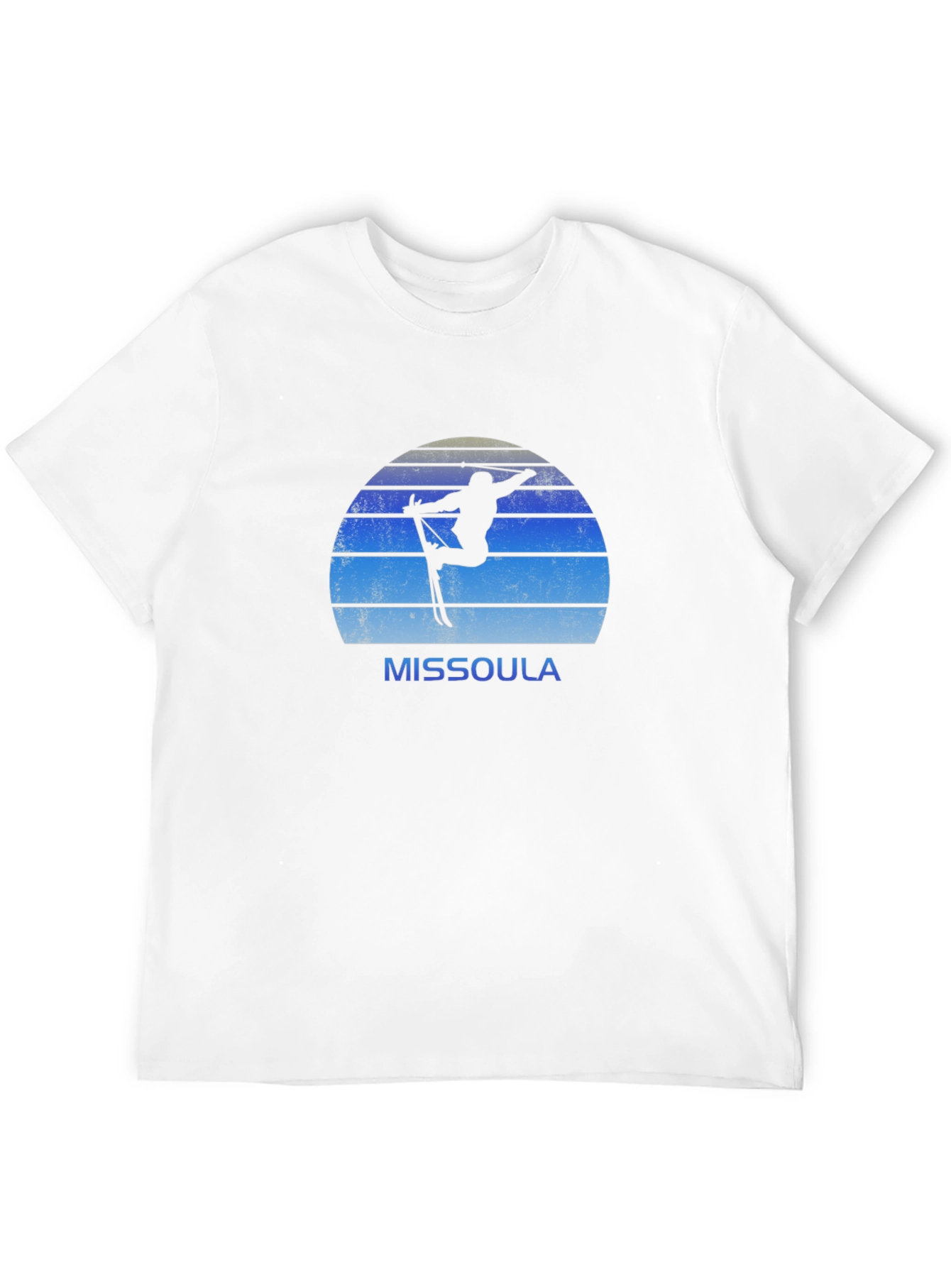 Missoula Skier T-Shirt - Retro Style Black Tee