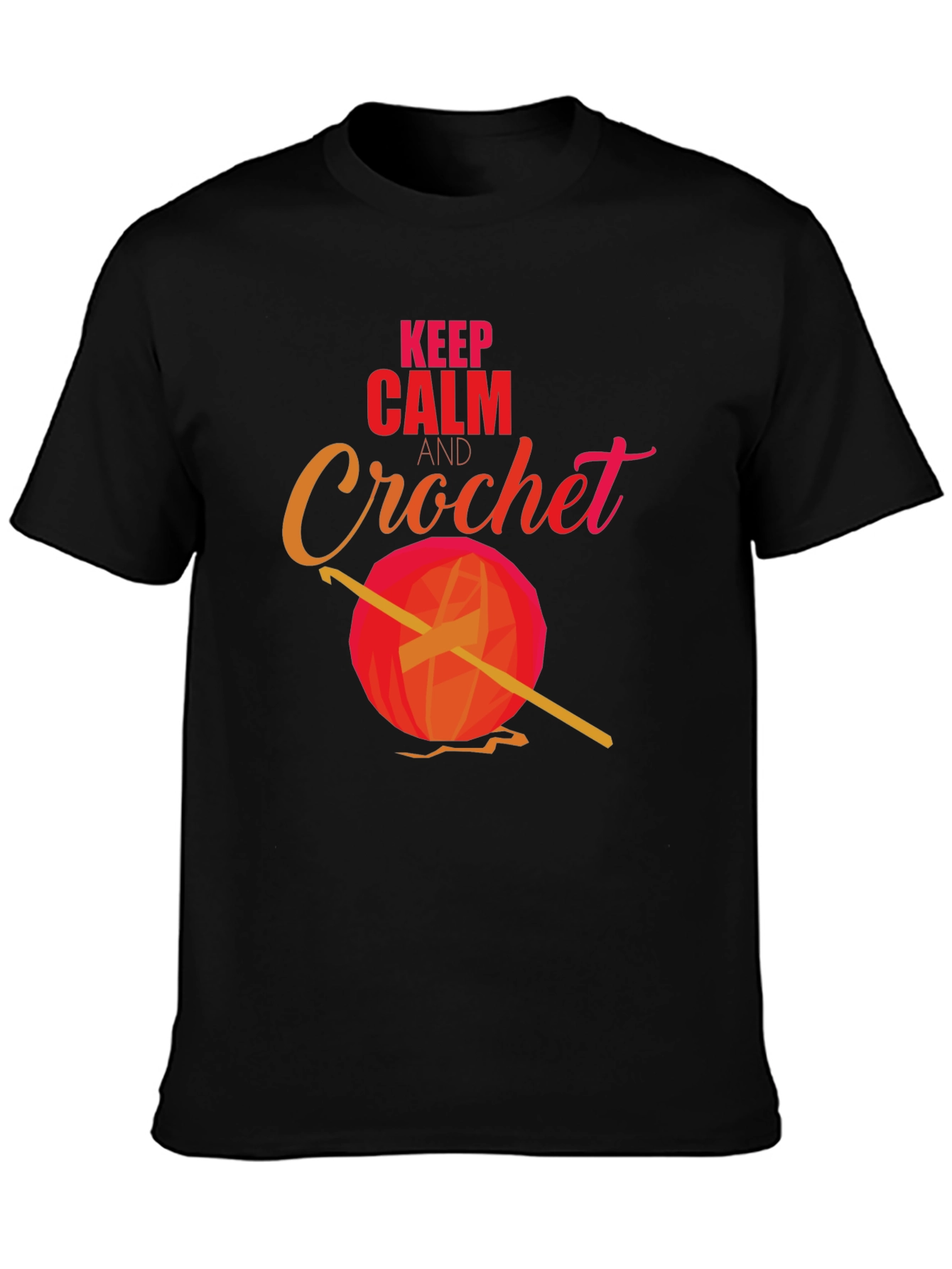 Keep Calm and Crochet T-Shirt - Yarn Hook Tee
