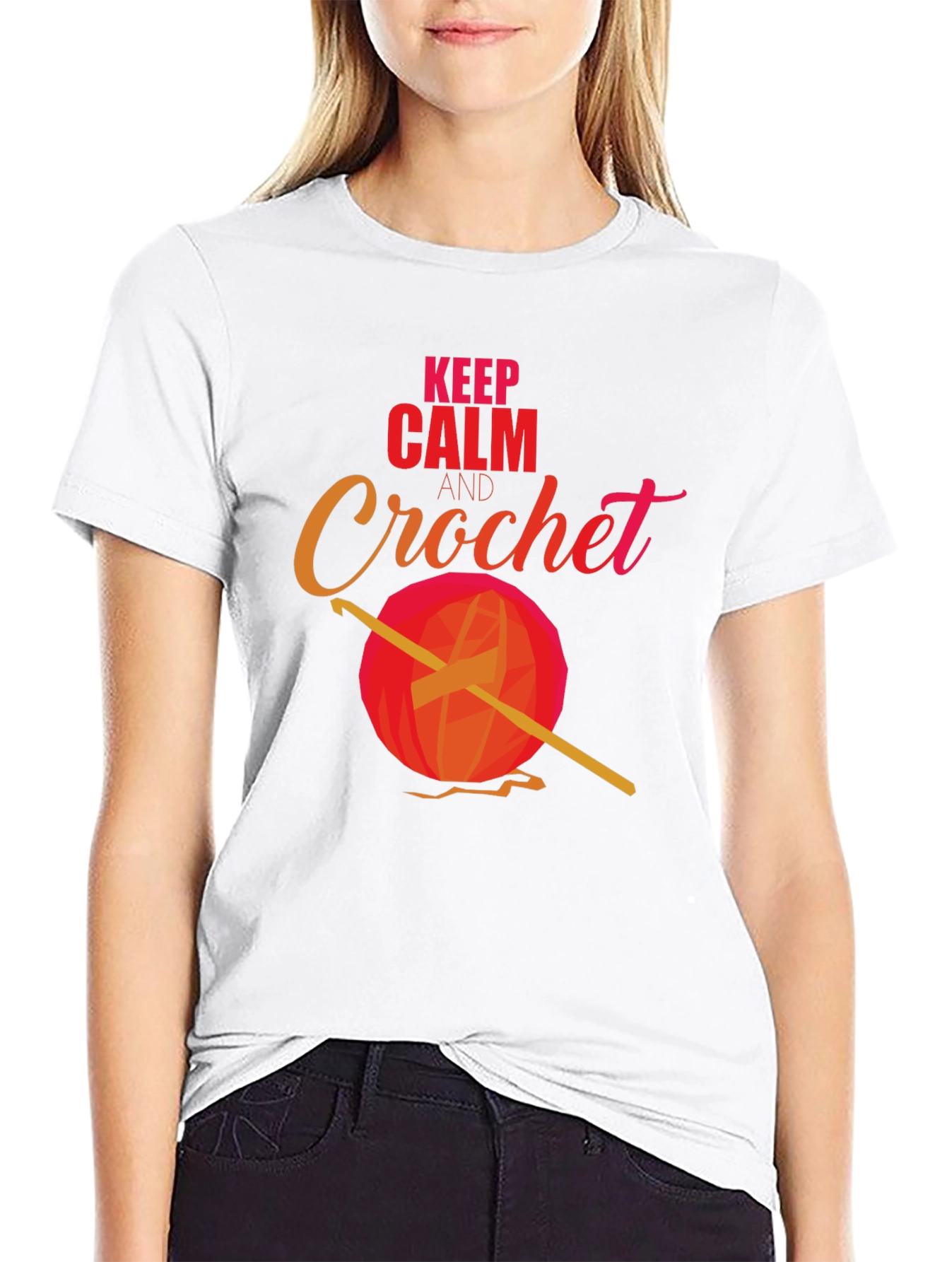 Keep Calm and Crochet T-Shirt - Yarn Hook Tee