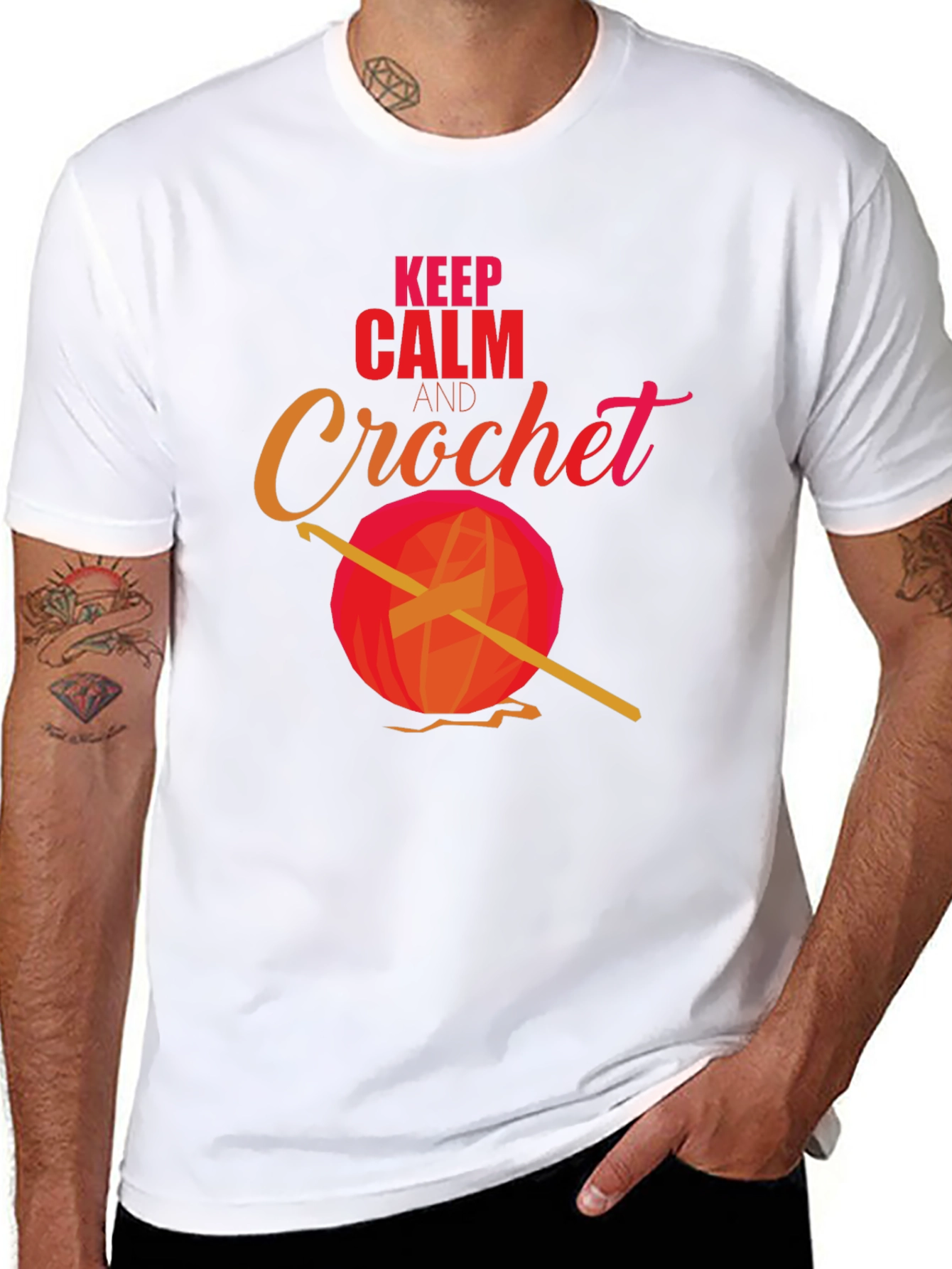 Keep Calm and Crochet T-Shirt - Yarn Hook Tee