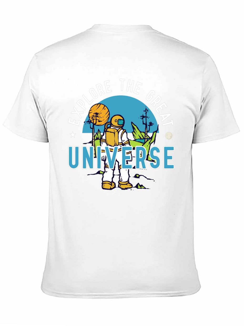 Explore the Great Universe Black Graphic T-Shirt