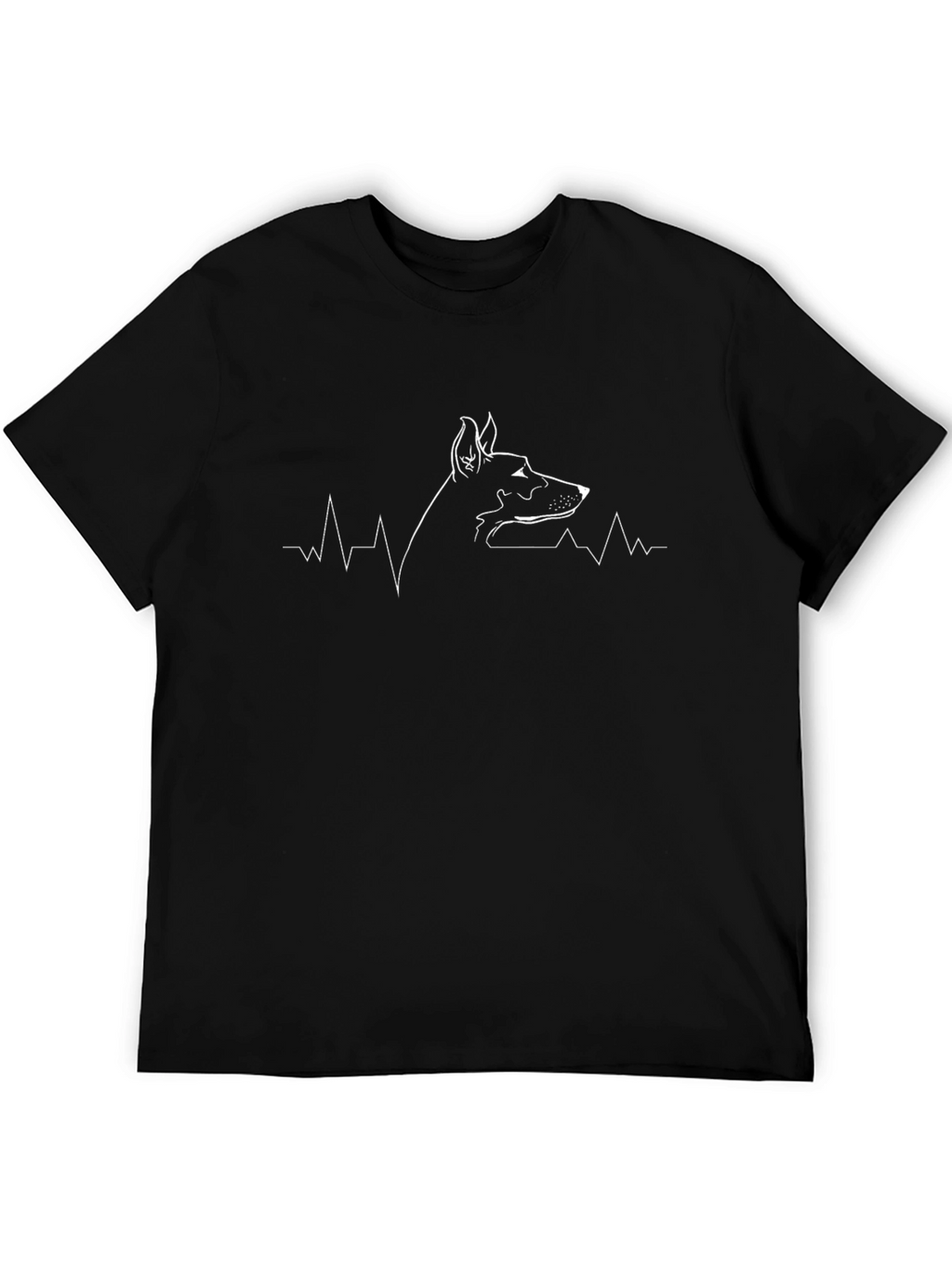 Doberman Heartbeat T-Shirt - Black