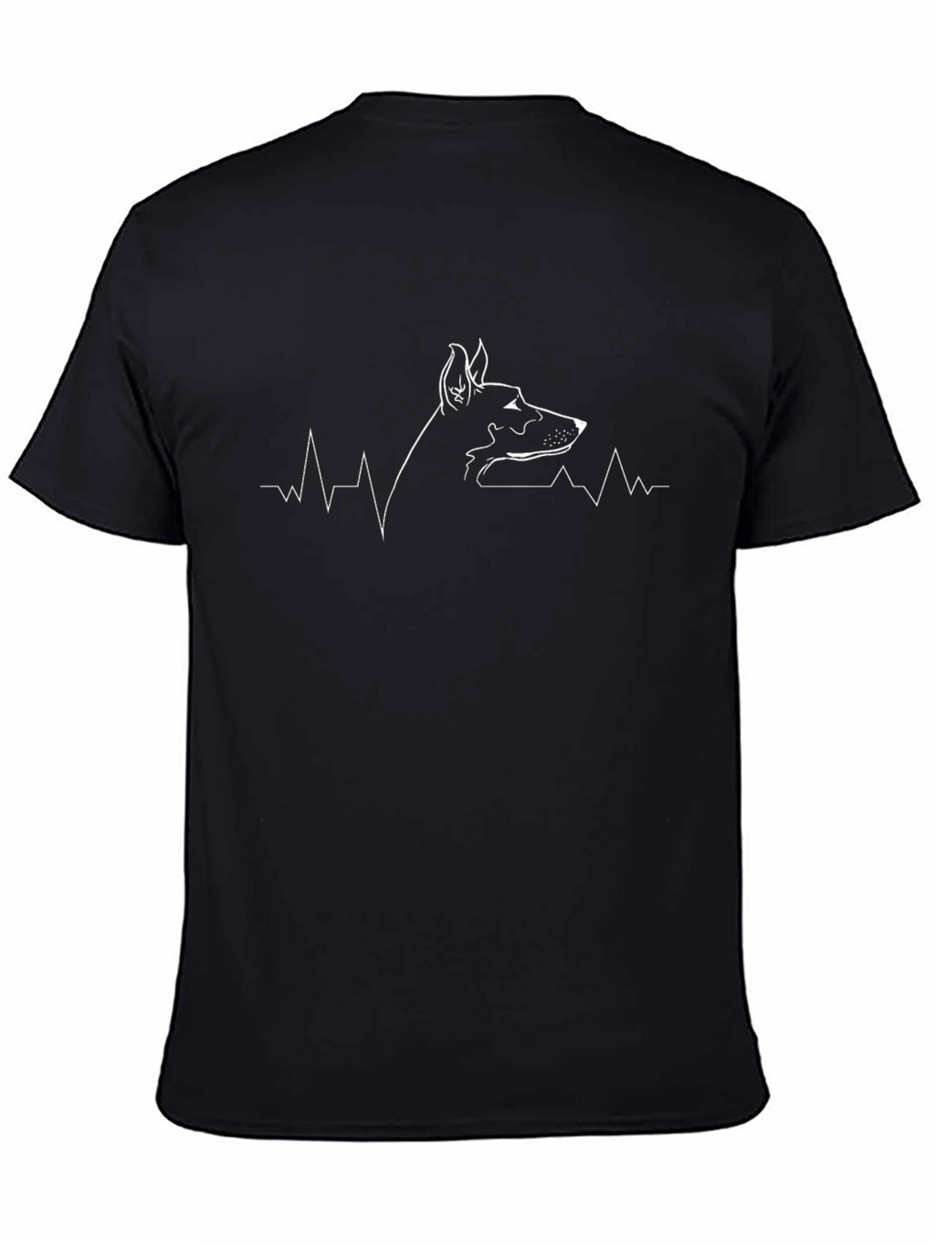Doberman Heartbeat T-Shirt - Black