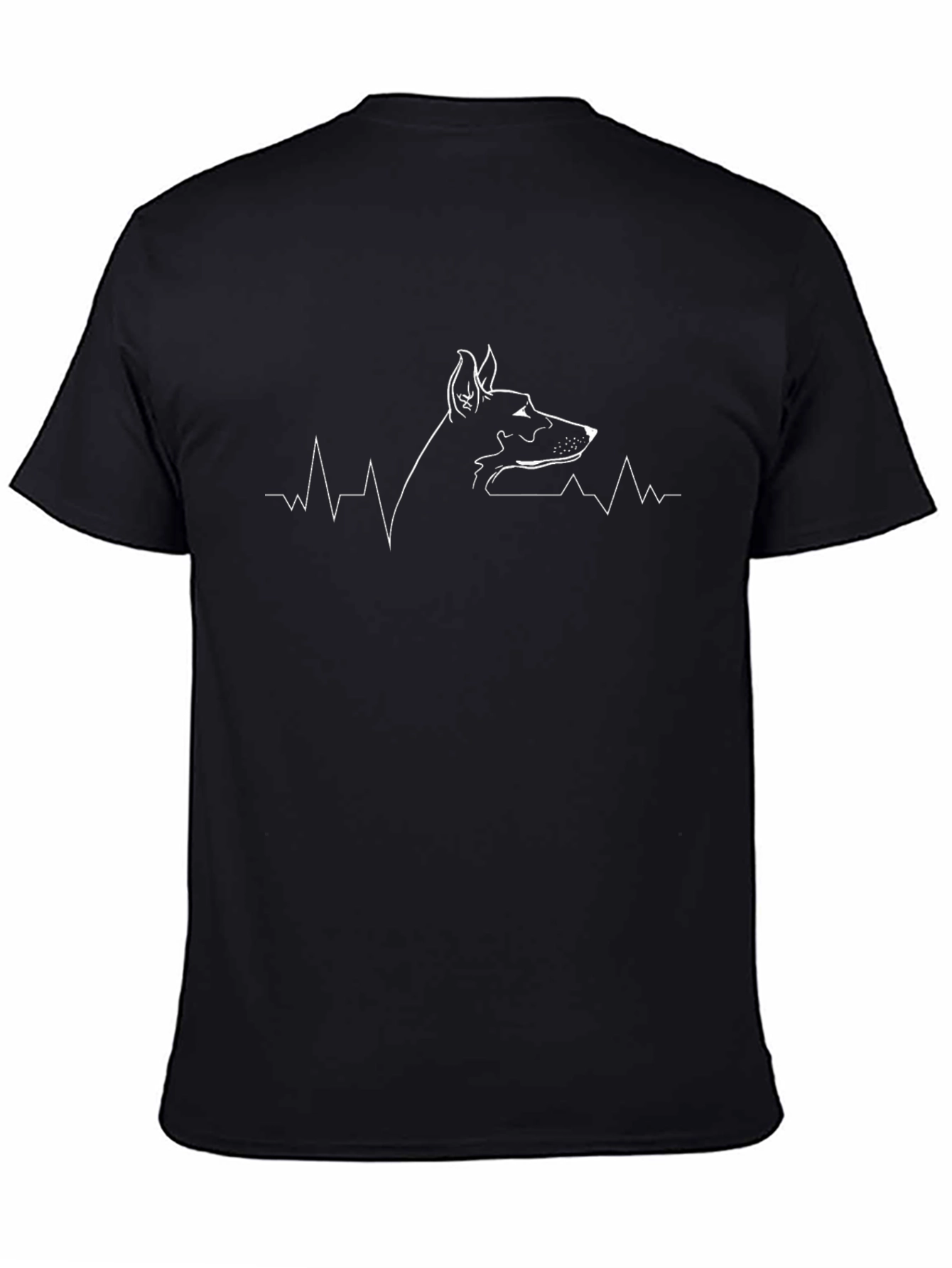 Doberman Heartbeat T-Shirt - Black