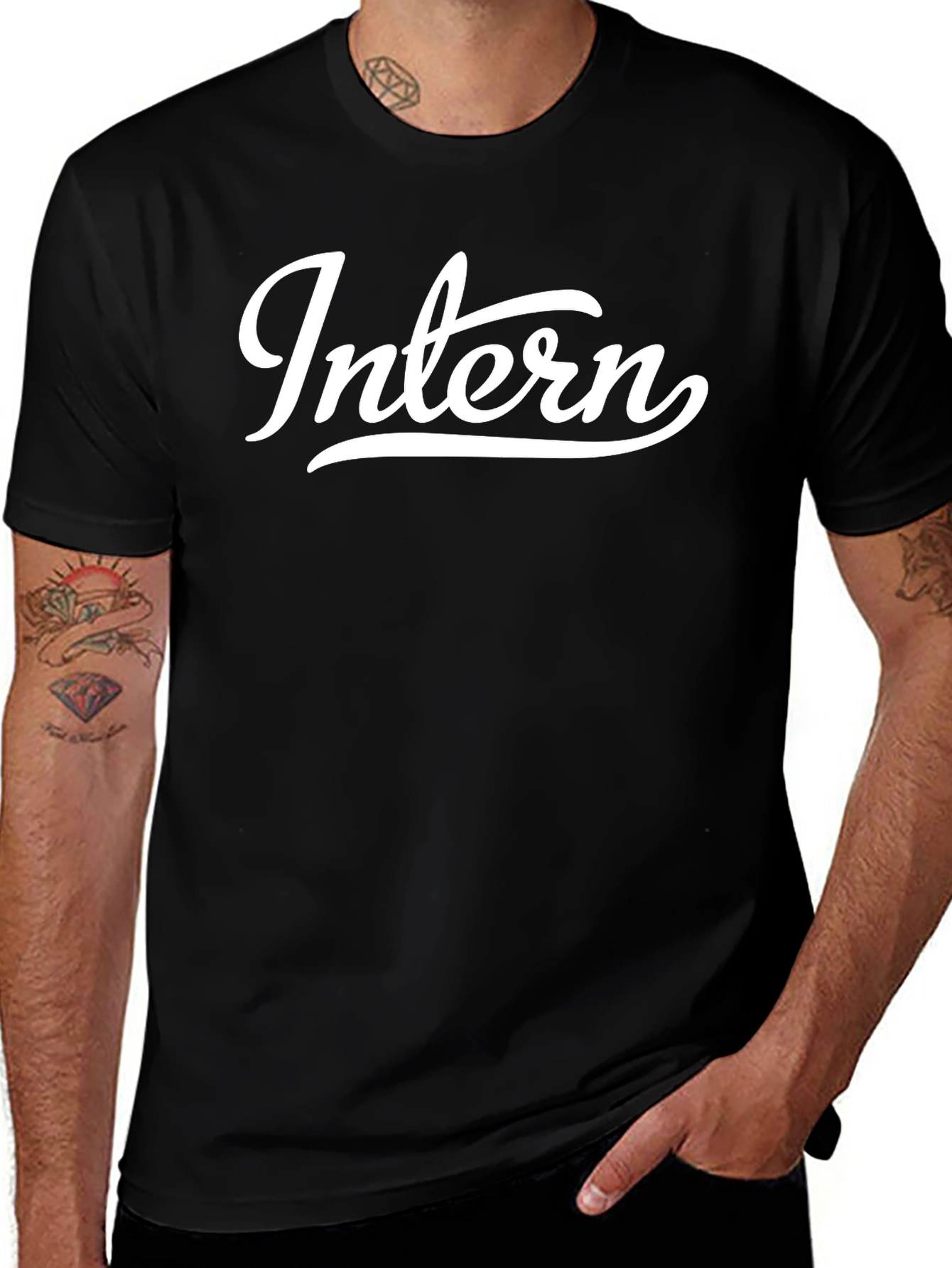 Intern Graphic T-Shirt | Black Cotton Tee