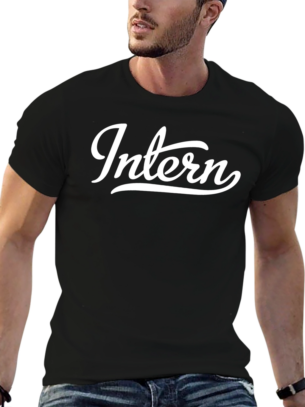 Intern Graphic T-Shirt | Black Cotton Tee