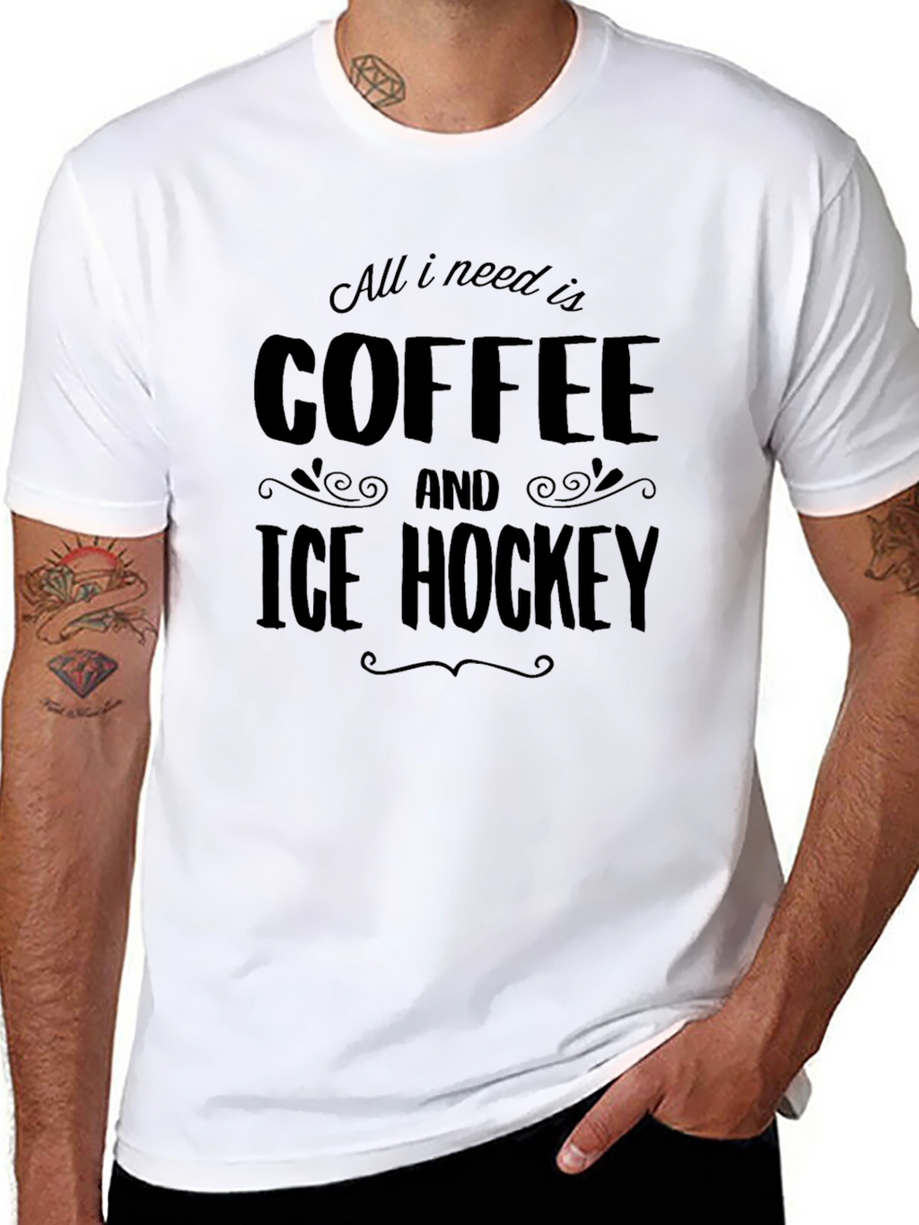 Coffee and Ice Hockey T-Shirt
