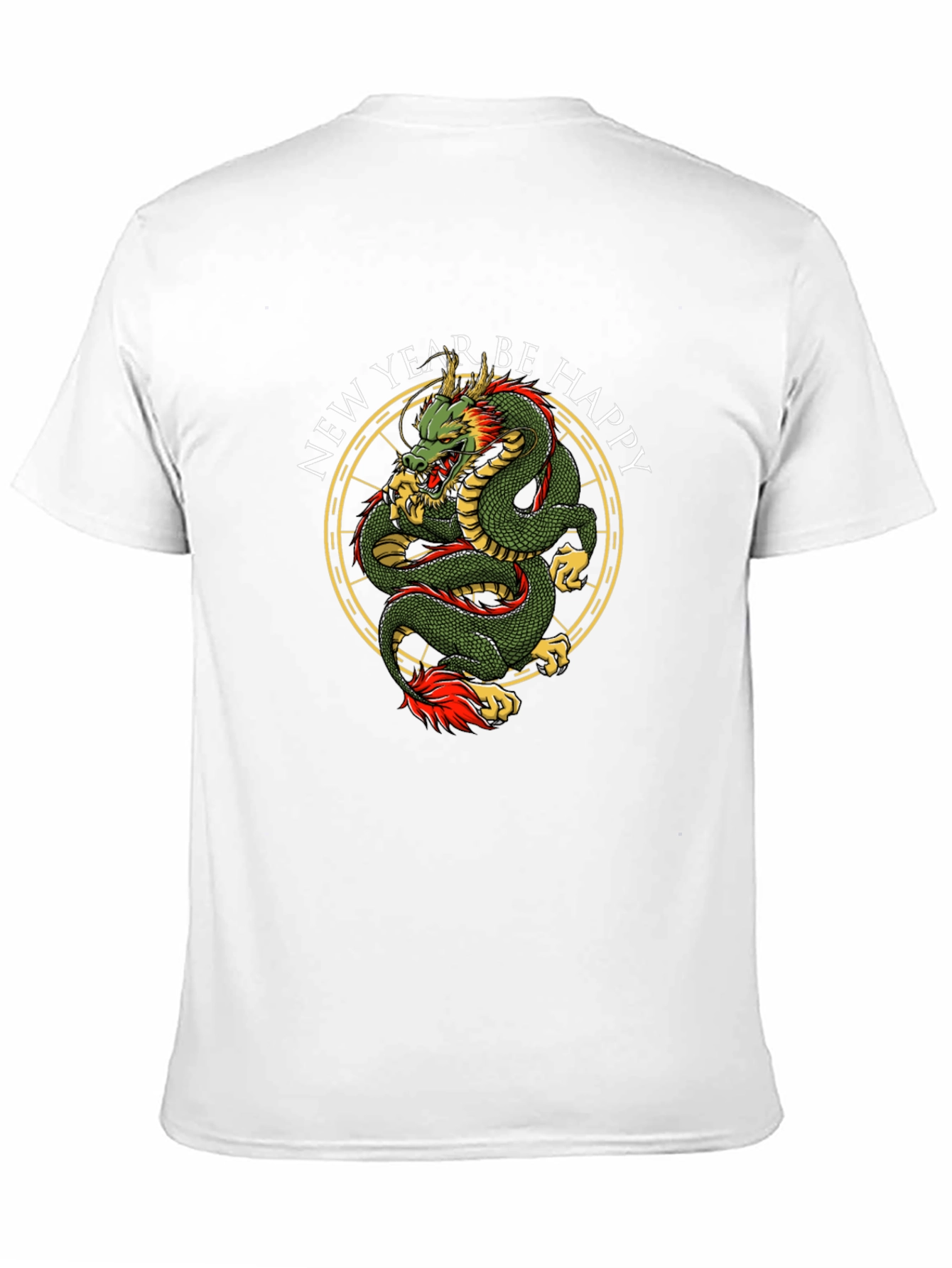 New Year Dragon Graphic Tee - Black