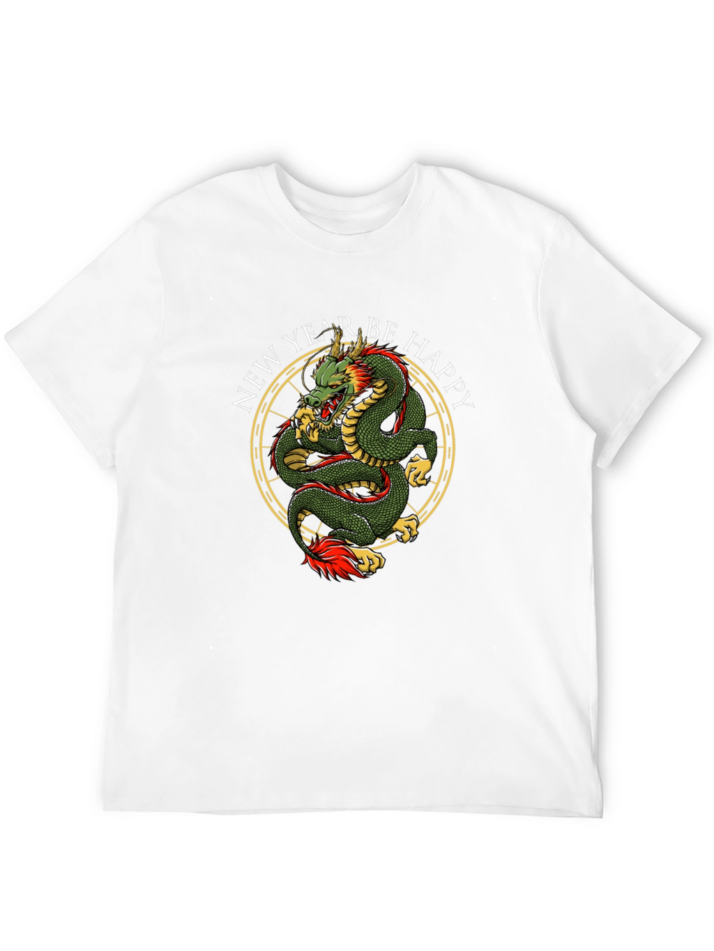 New Year Dragon Graphic Tee - Black