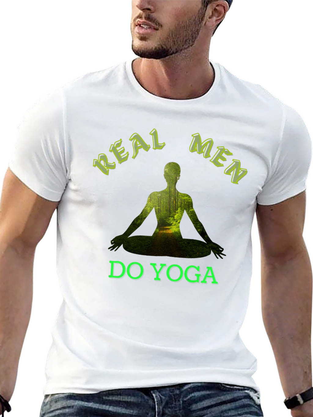 Real Men Do Yoga T-Shirt - Nature Inspired Design
