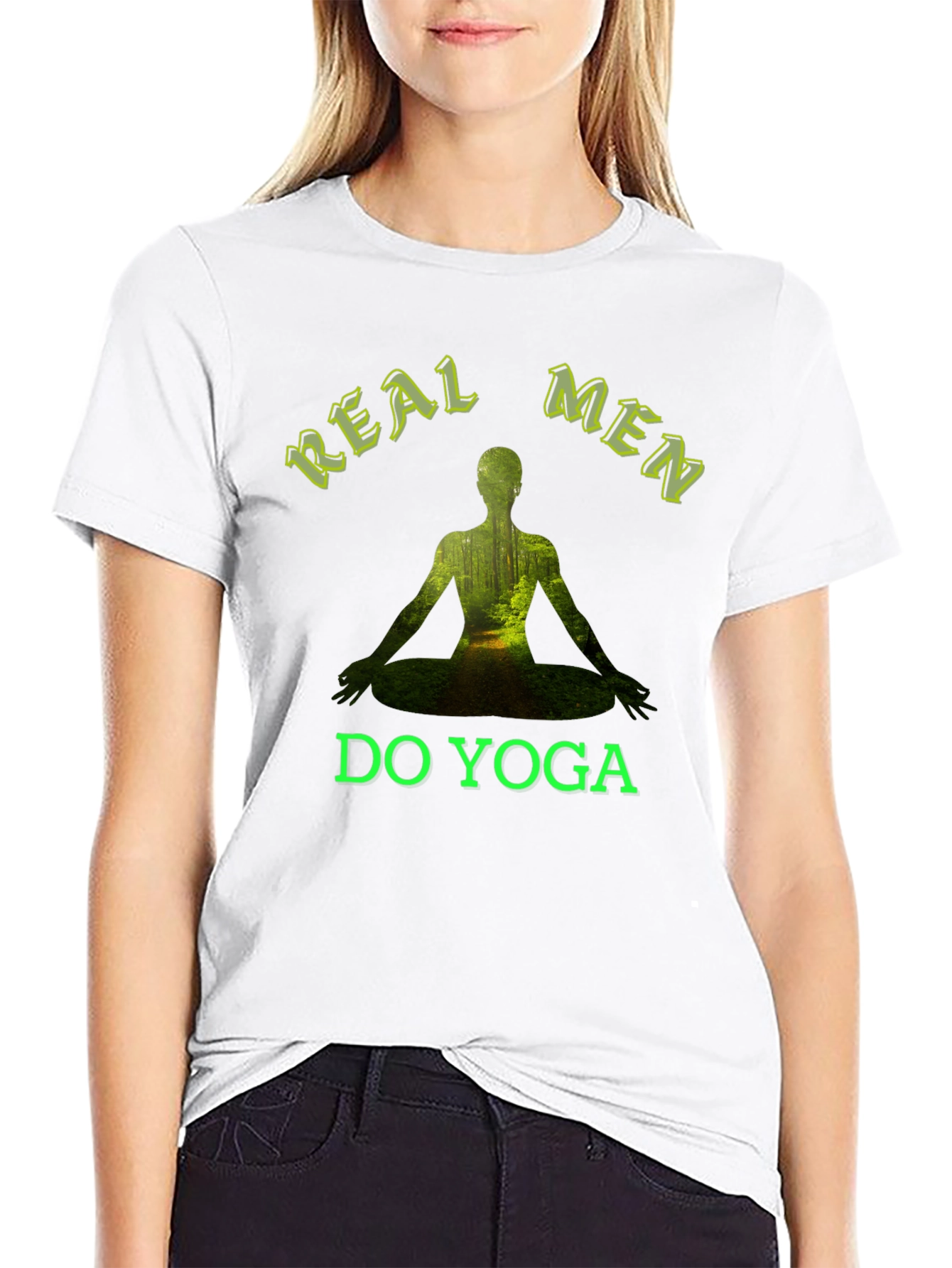 Real Men Do Yoga T-Shirt - Nature Inspired Design