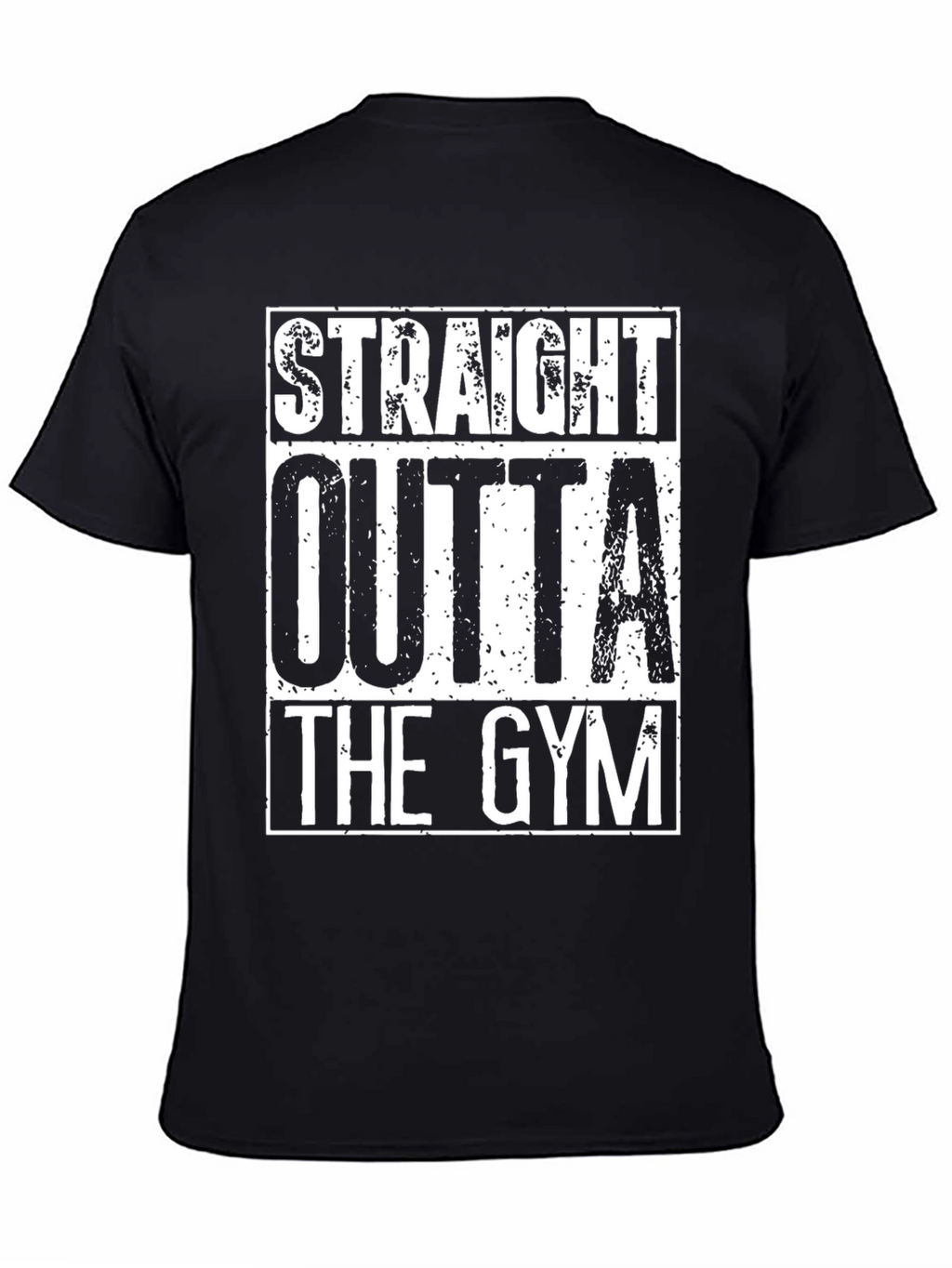 Straight Outta The Gym Black Graphic T-Shirt