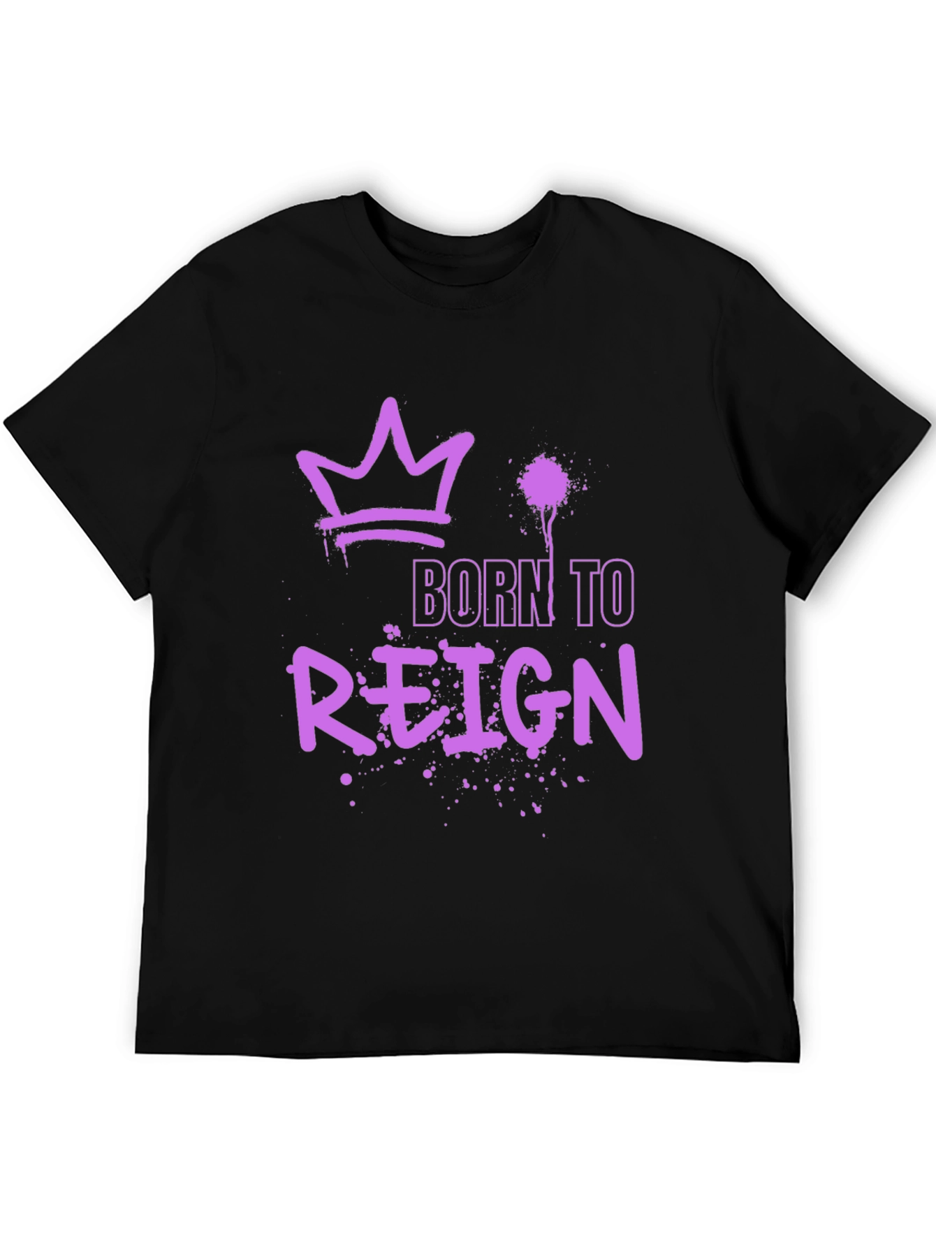 Born to Reign Graphic Tee - Stylish Crown Design