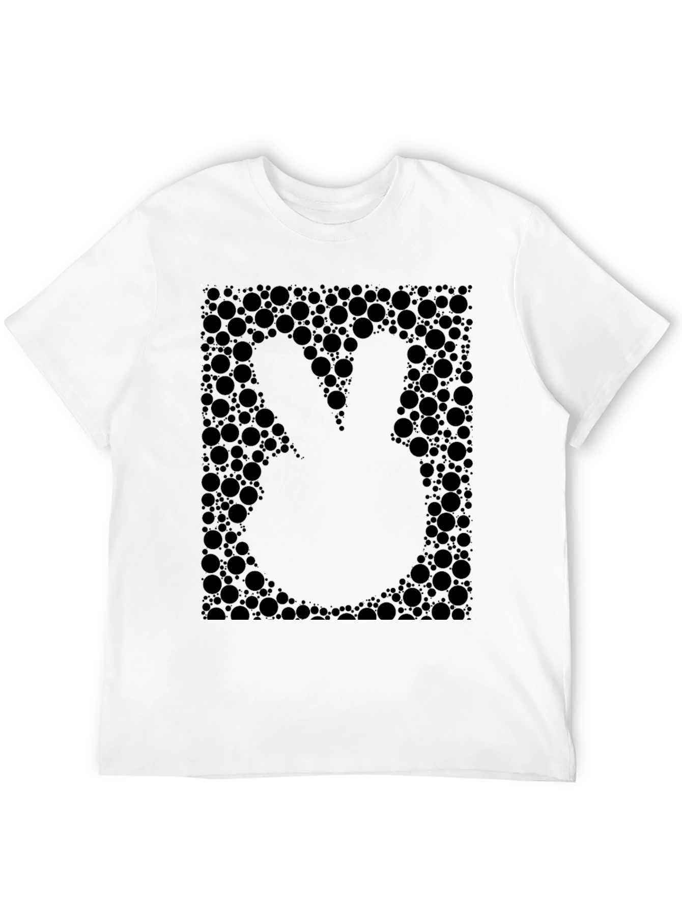 Black Peace Sign Bubble Graphic T-Shirt