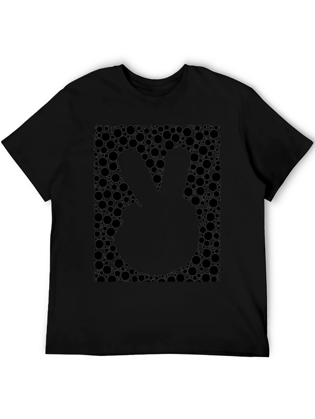 Black Peace Sign Bubble Graphic T-Shirt