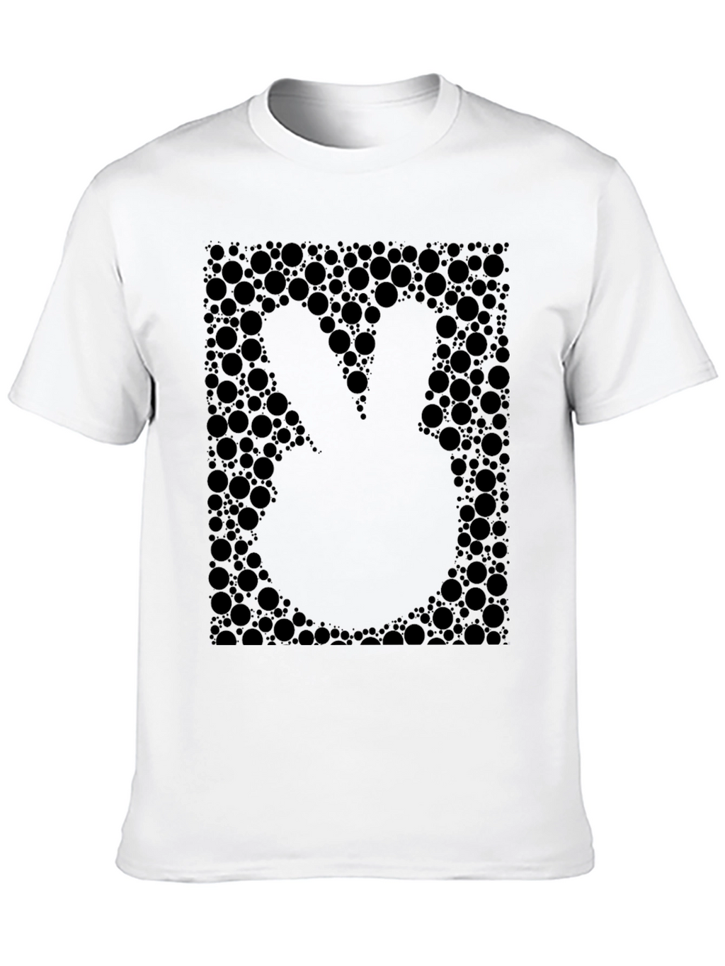 Black Peace Sign Bubble Graphic T-Shirt