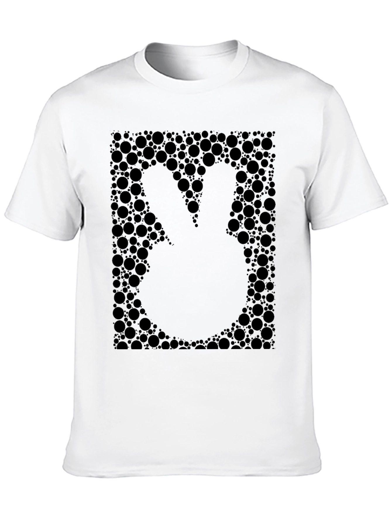 Black Peace Sign Bubble Graphic T-Shirt
