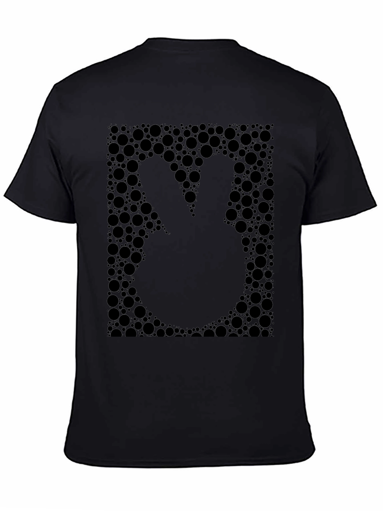 Black Peace Sign Bubble Graphic T-Shirt