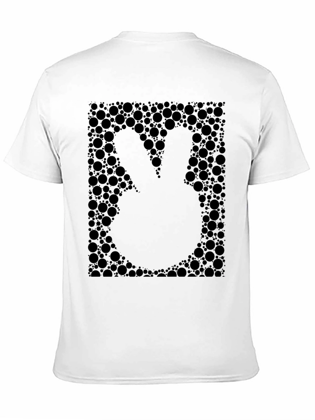 Black Peace Sign Bubble Graphic T-Shirt