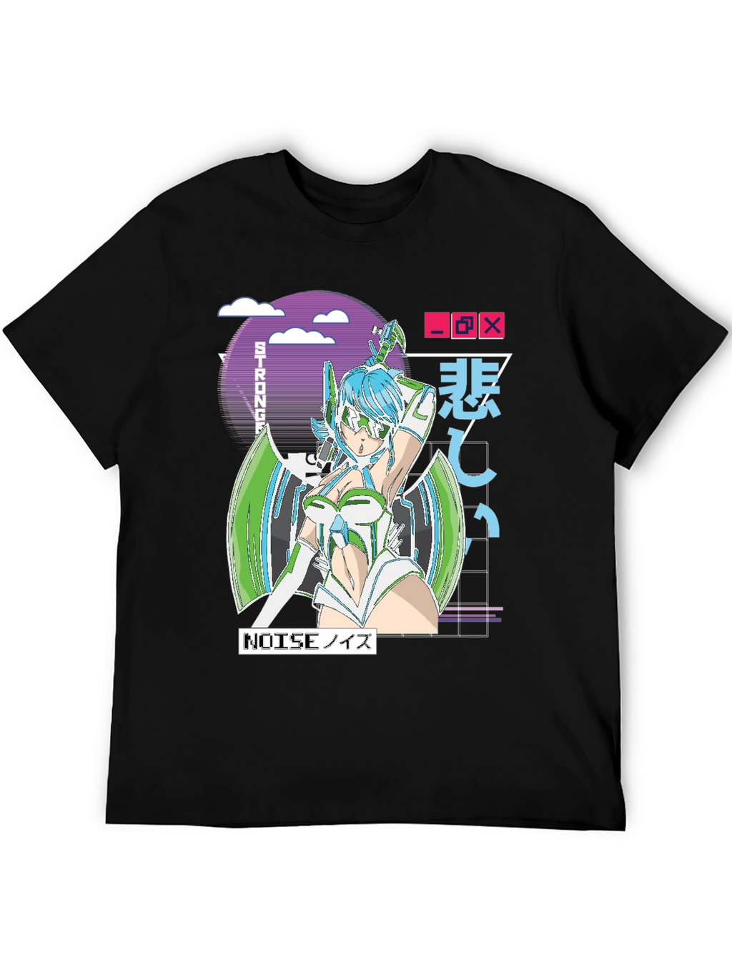 Anime Cyberpunk Graphic T-Shirt