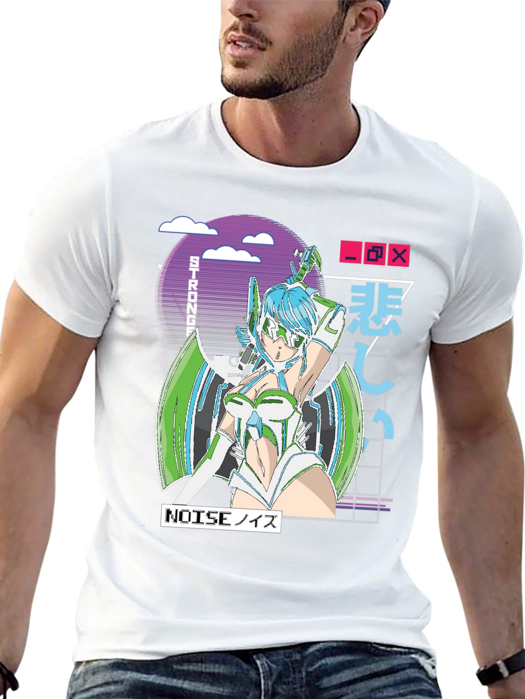 Anime Cyberpunk Graphic T-Shirt