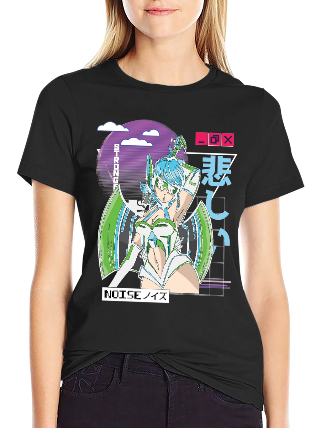 Anime Cyberpunk Graphic T-Shirt