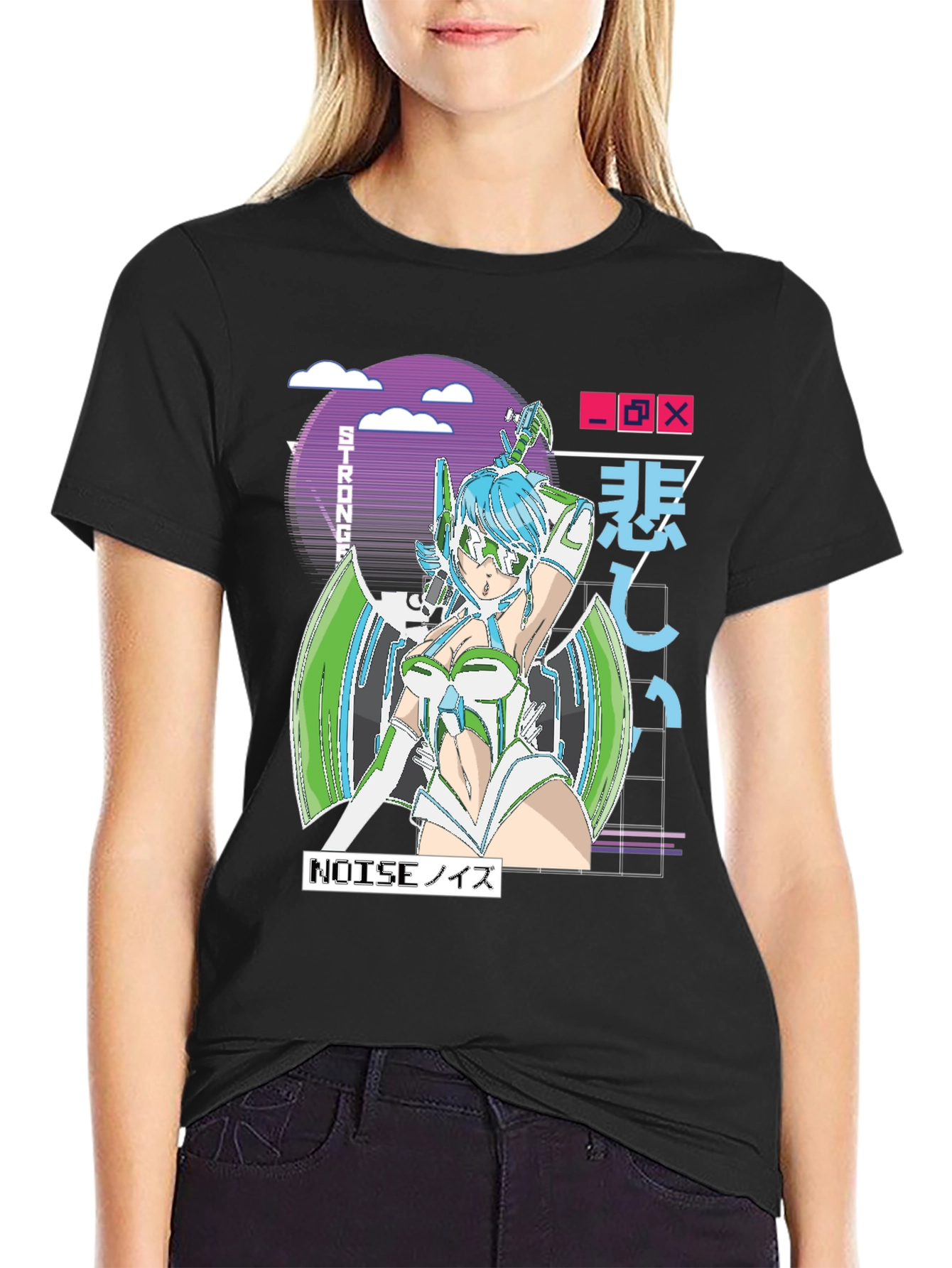 Anime Cyberpunk Graphic T-Shirt