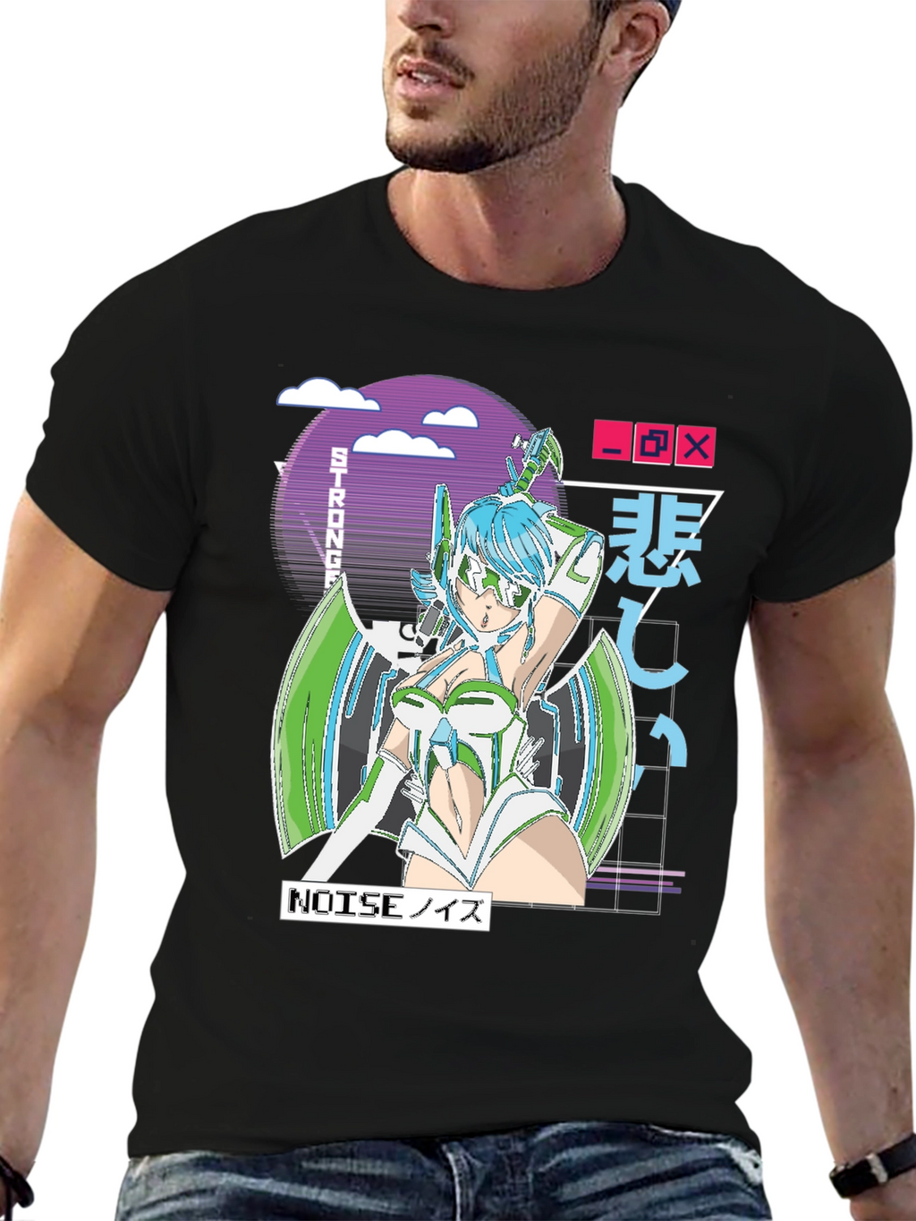 Anime Cyberpunk Graphic T-Shirt