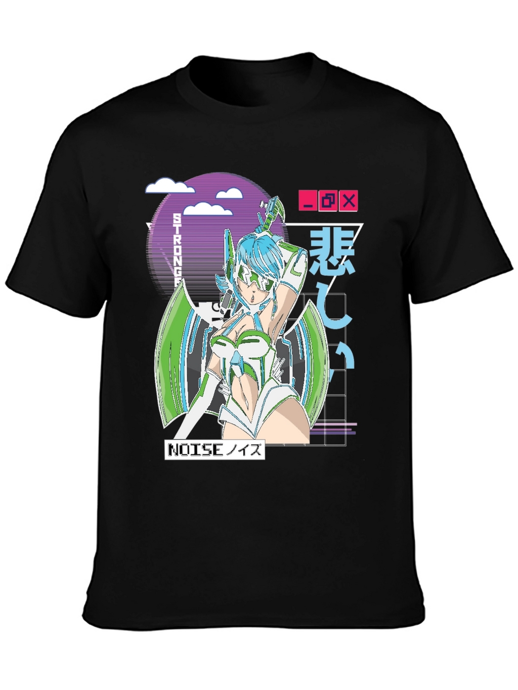 Anime Cyberpunk Graphic T-Shirt
