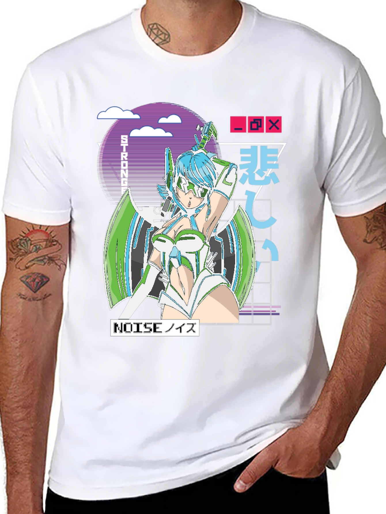 Anime Cyberpunk Graphic T-Shirt