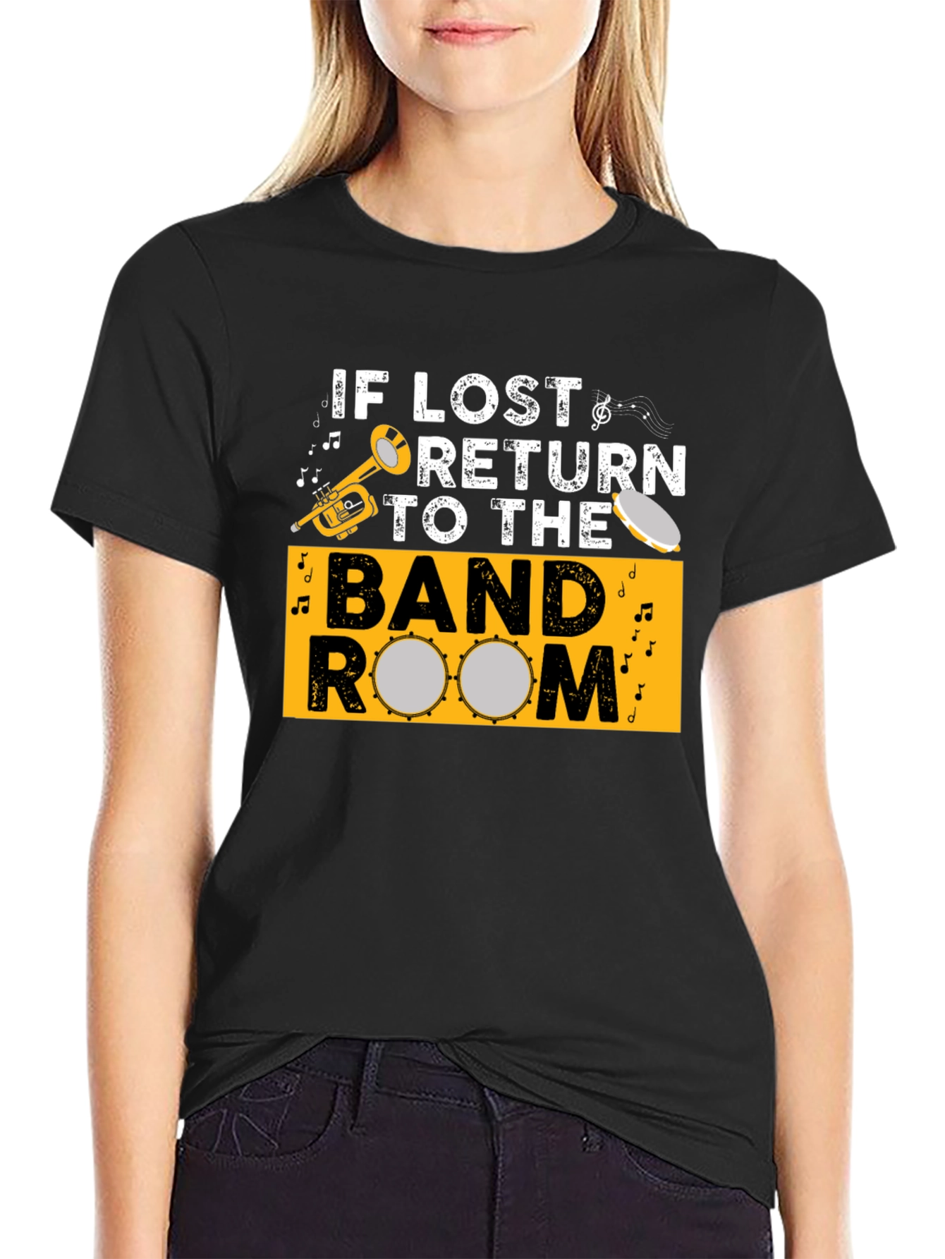 If Lost Return to Band Room Black T-Shirt