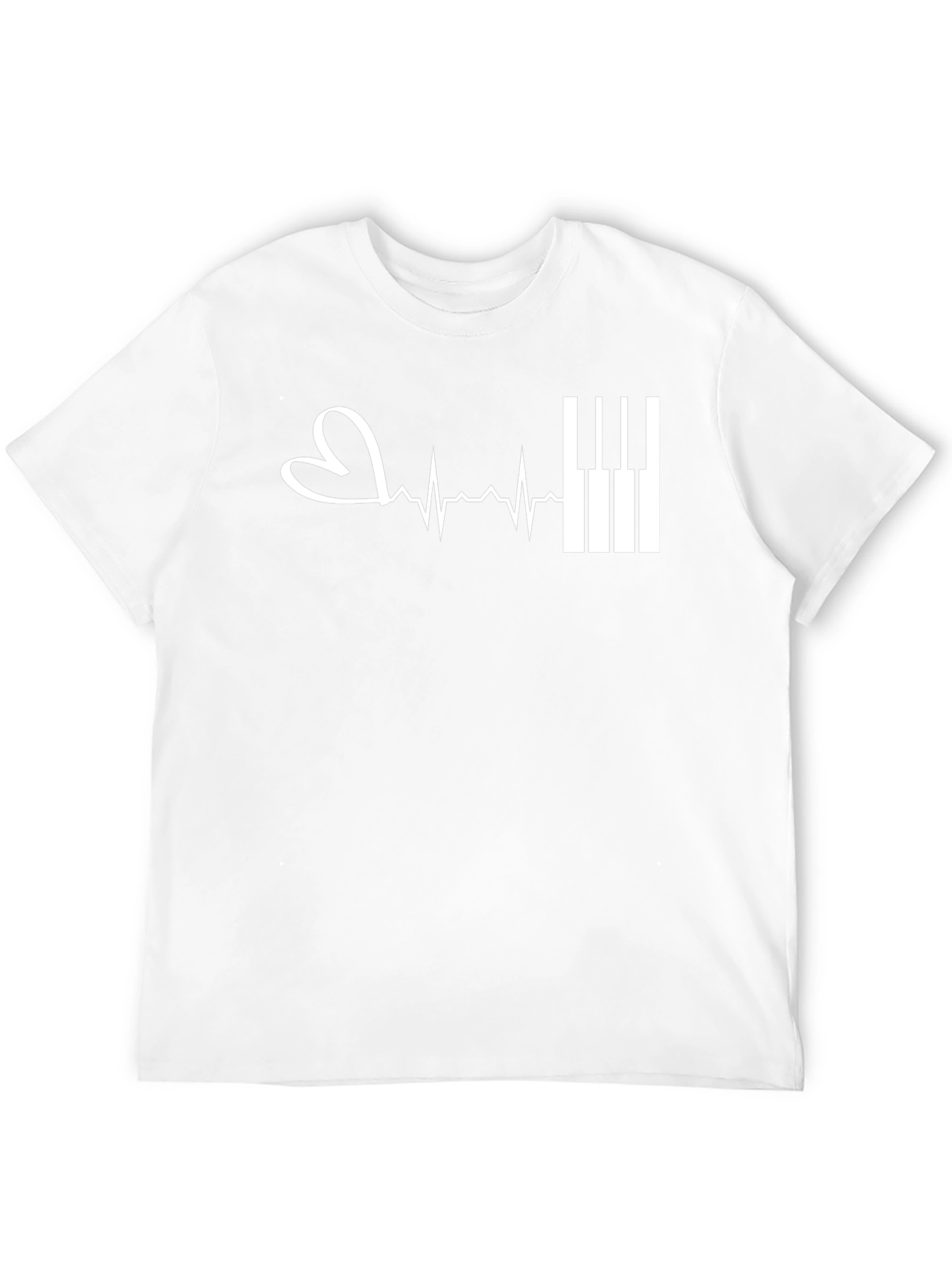 Piano Heartbeat T-Shirt - Music Lover Tee