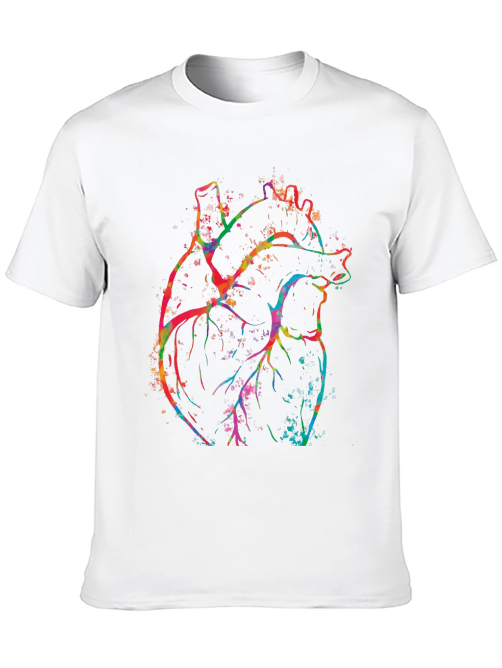 Vibrant Heart Graphic Black T-Shirt
