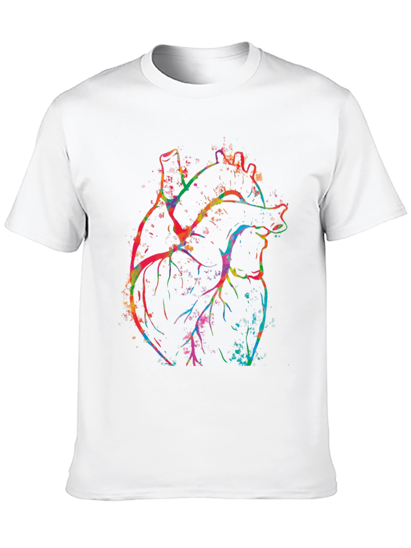 Vibrant Heart Graphic Black T-Shirt