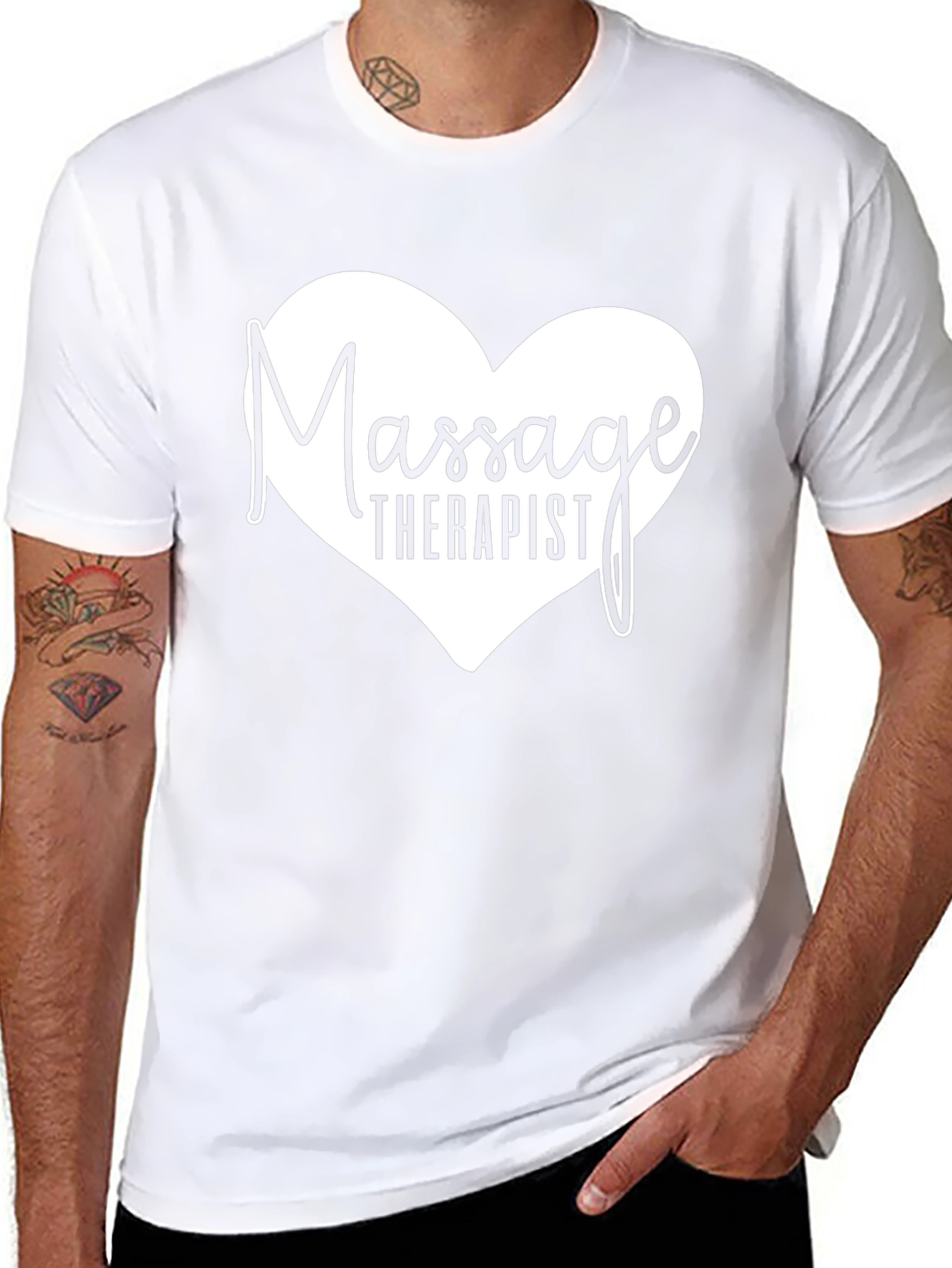 Massage Therapist Heart Graphic T-Shirt