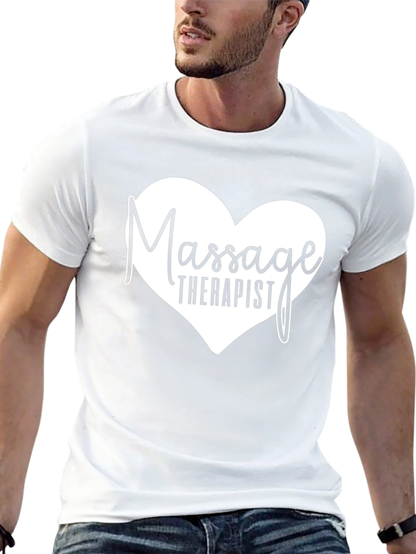 Massage Therapist Heart Graphic T-Shirt