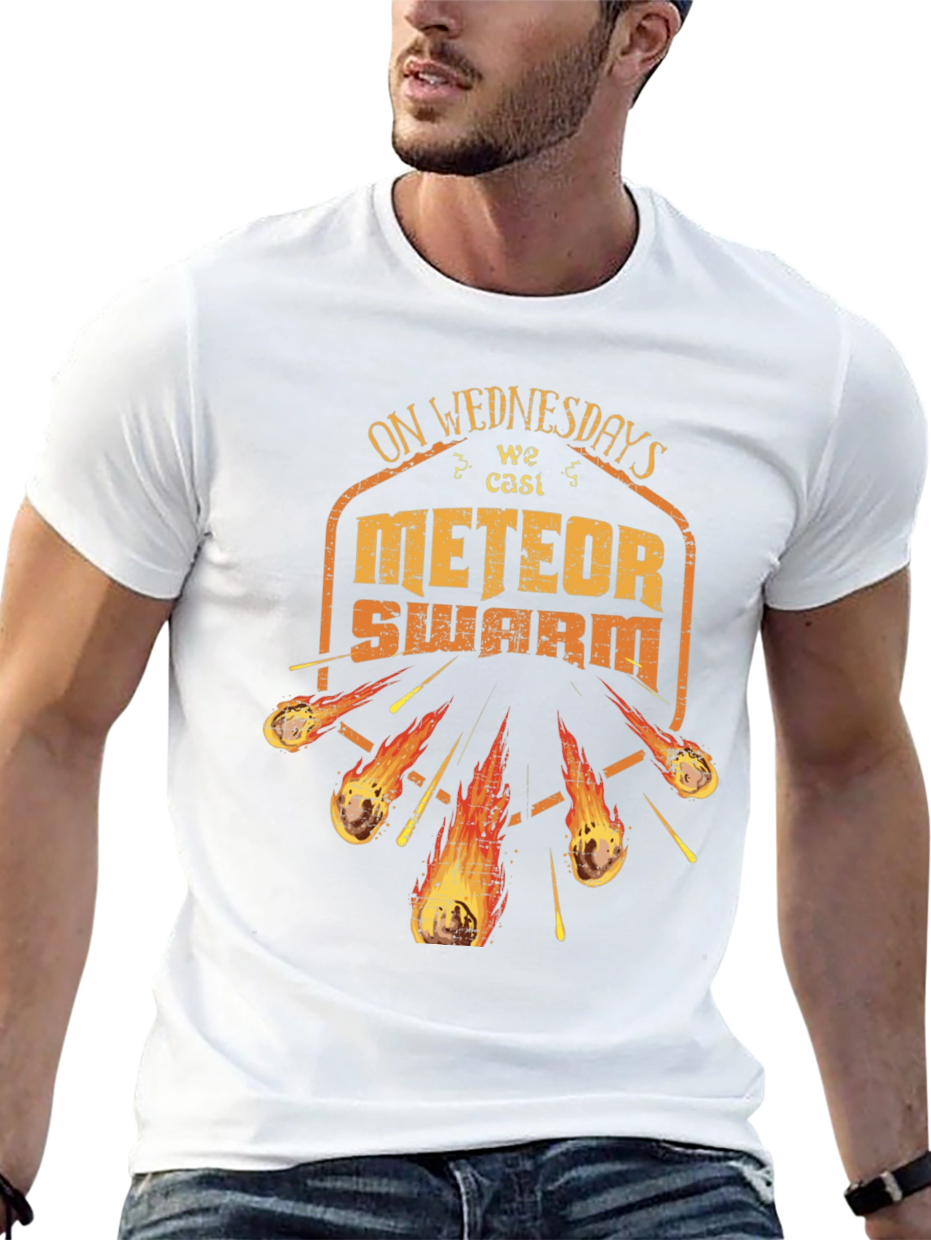 On Wednesdays We Cast Meteor Swarm Graphic T-Shirt