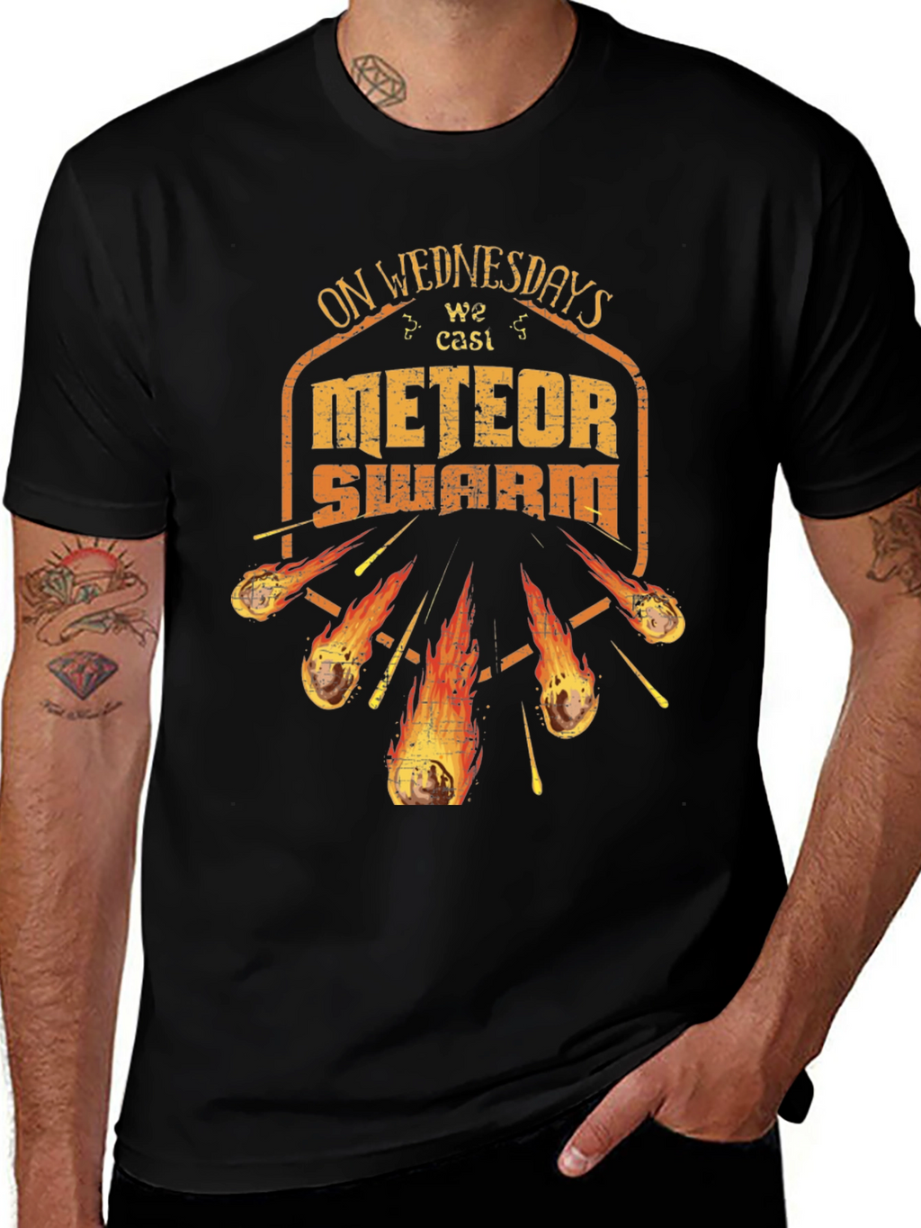 On Wednesdays We Cast Meteor Swarm Graphic T-Shirt
