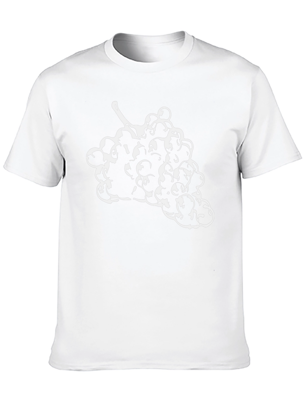 Black T-Shirt with White Grape Design