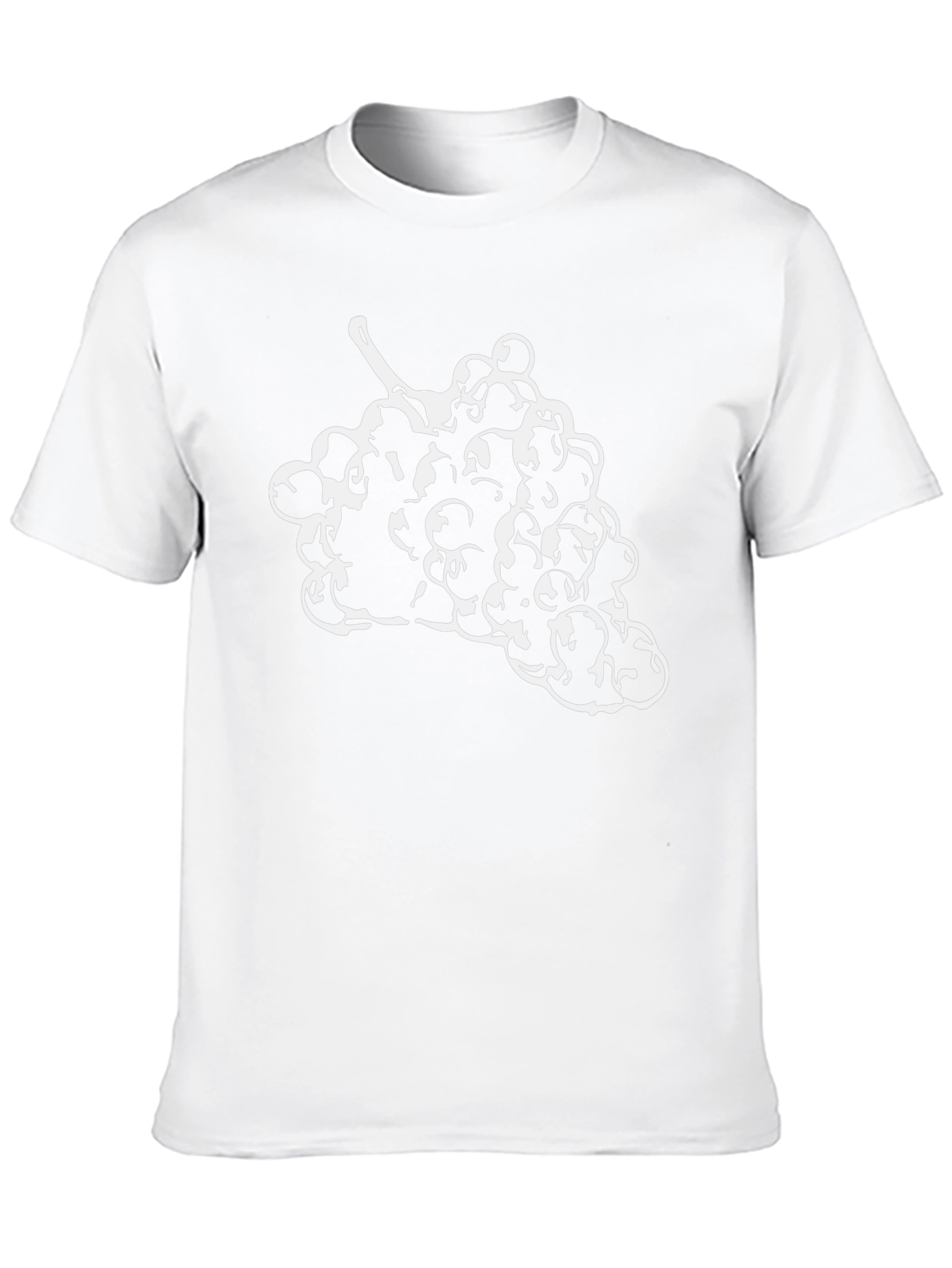 Black T-Shirt with White Grape Design