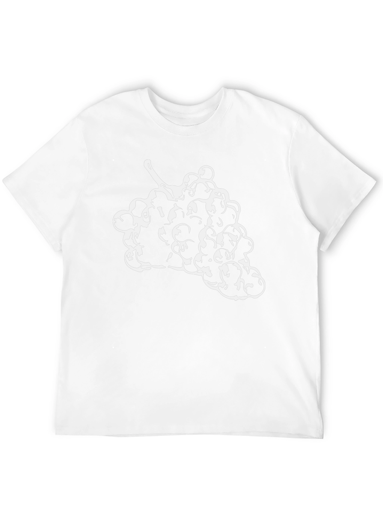 Black T-Shirt with White Grape Design