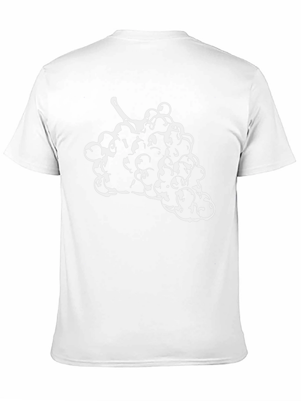 Black T-Shirt with White Grape Design