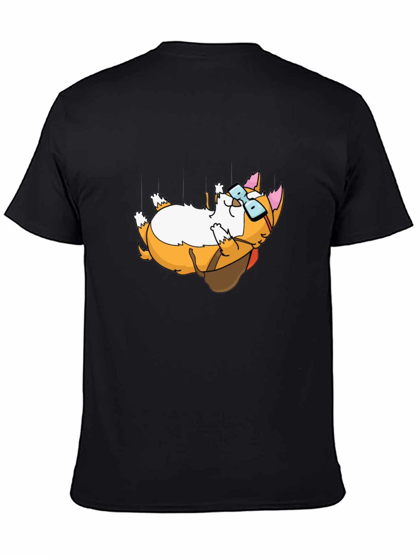 Corgi T-Shirt - Cute Dog with Glasses Design