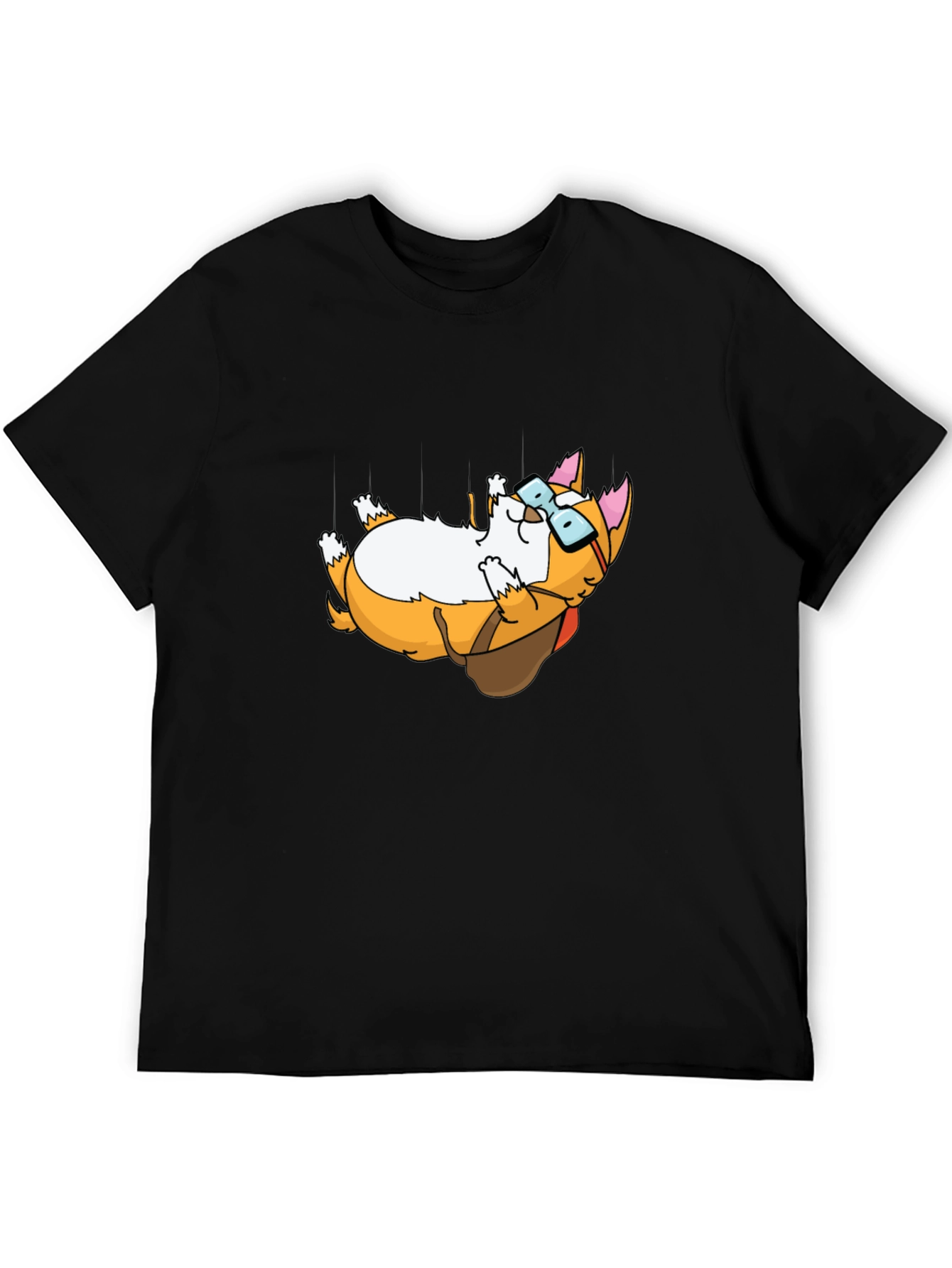 Corgi T-Shirt - Cute Dog with Glasses Design